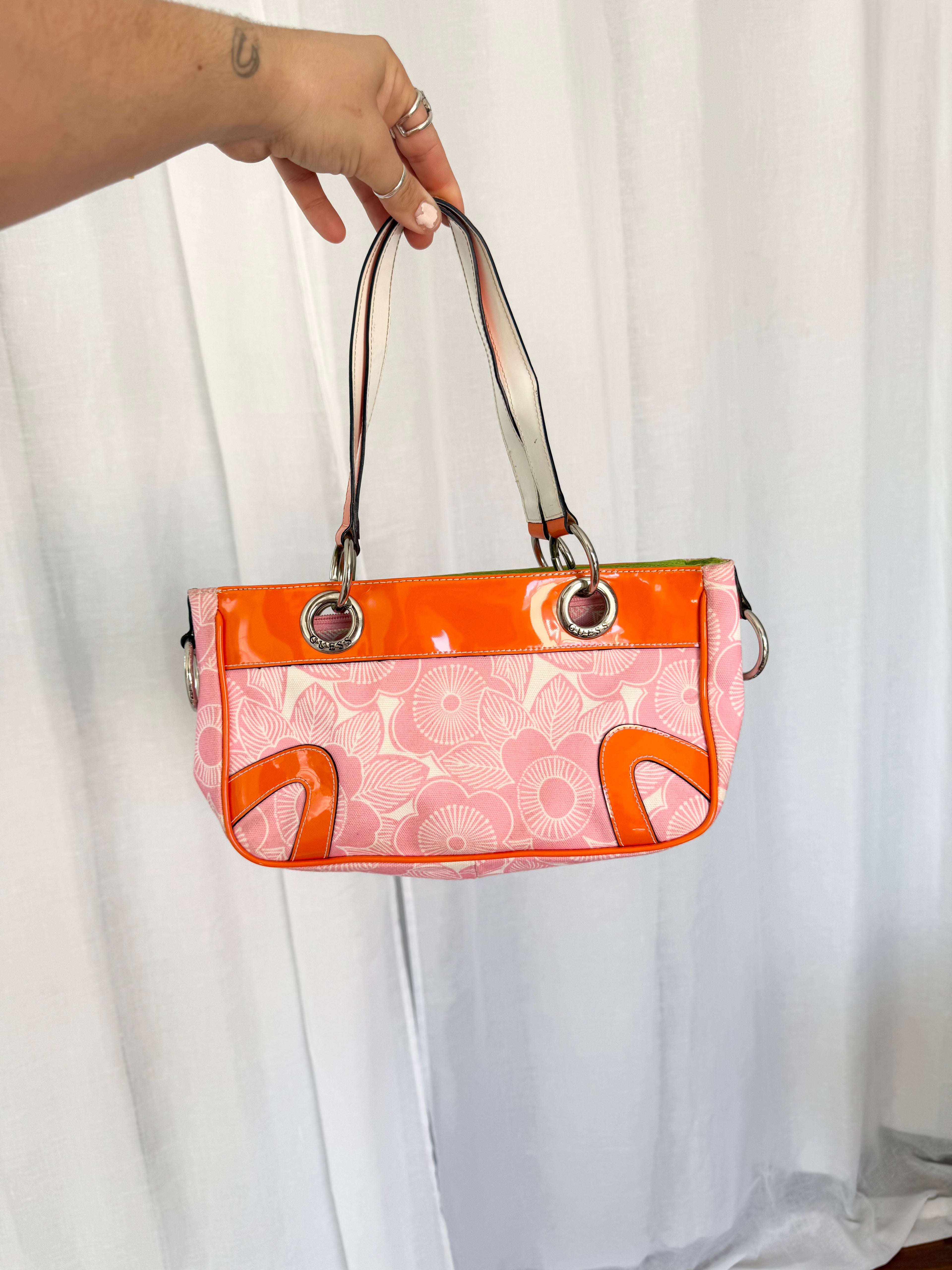 ✿ vintage guess Y2K floral shoulder bag