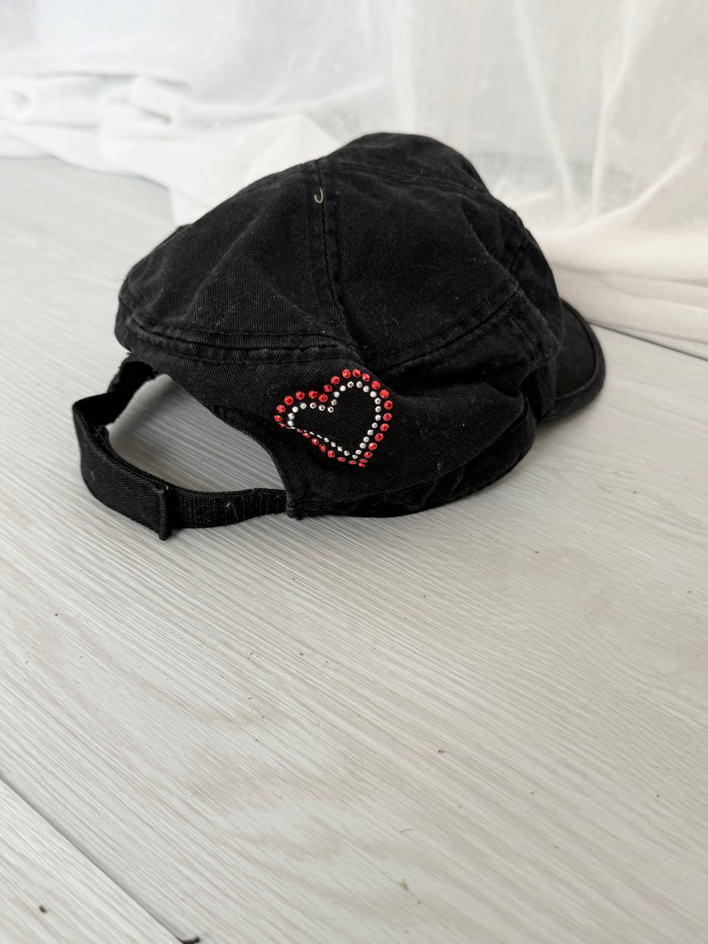 vintage y2k rhinestone star cadet cap