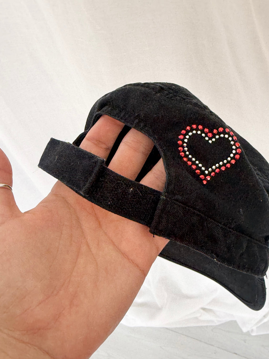 vintage y2k rhinestone star cadet cap