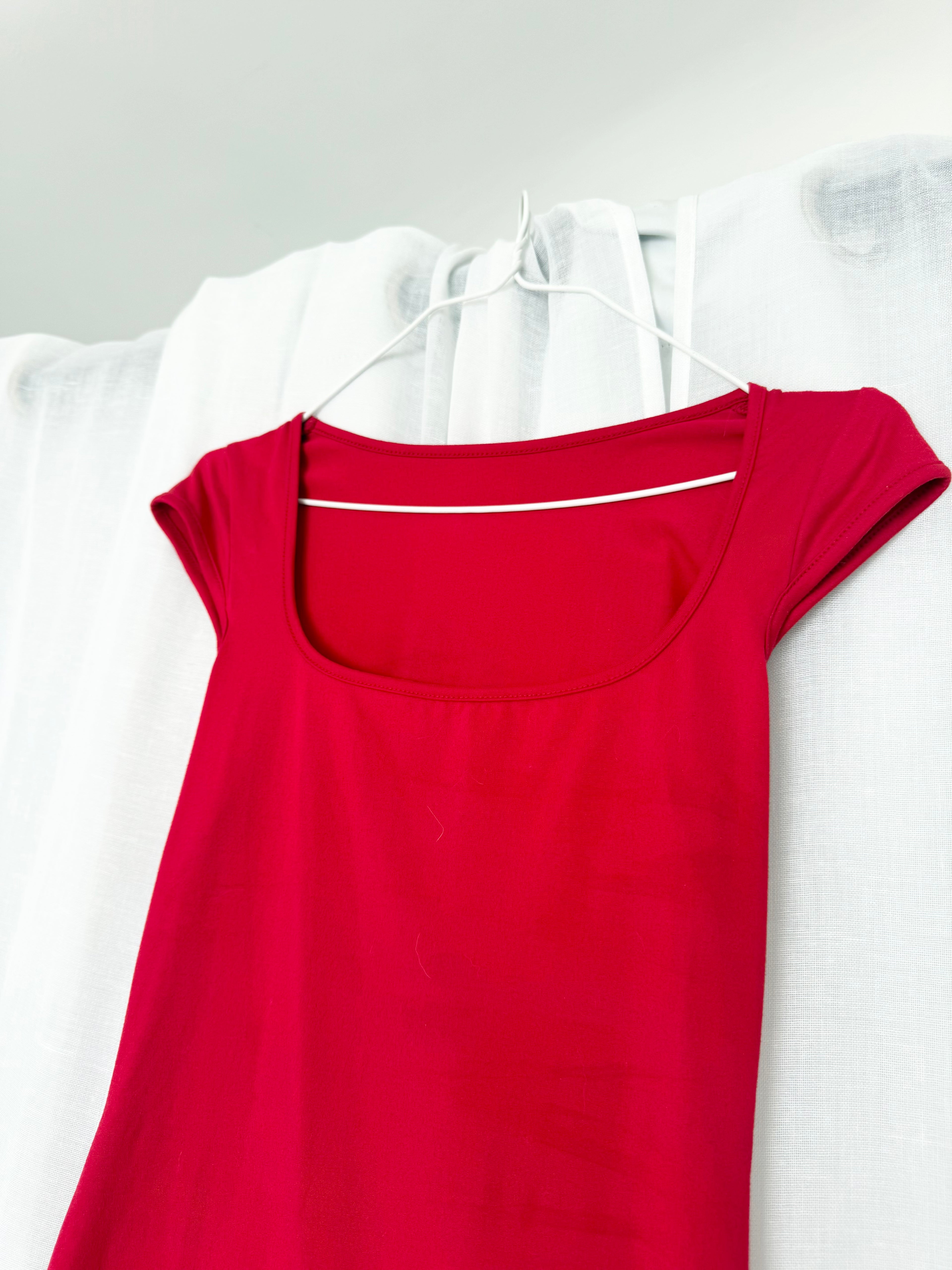 vintage y2k cap sleeve red micro mini dress