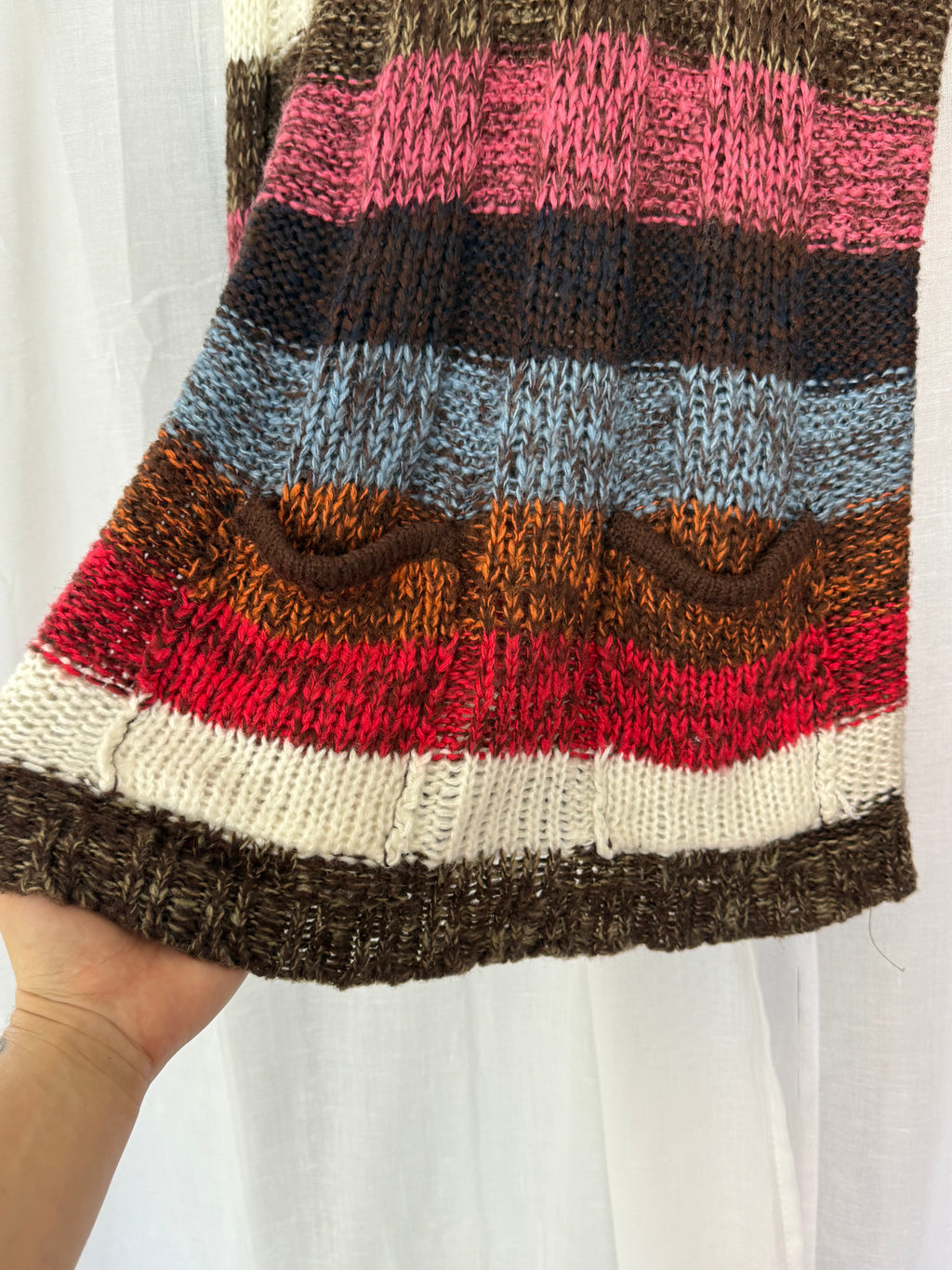 ✿ y2k striped knit sweater dress
