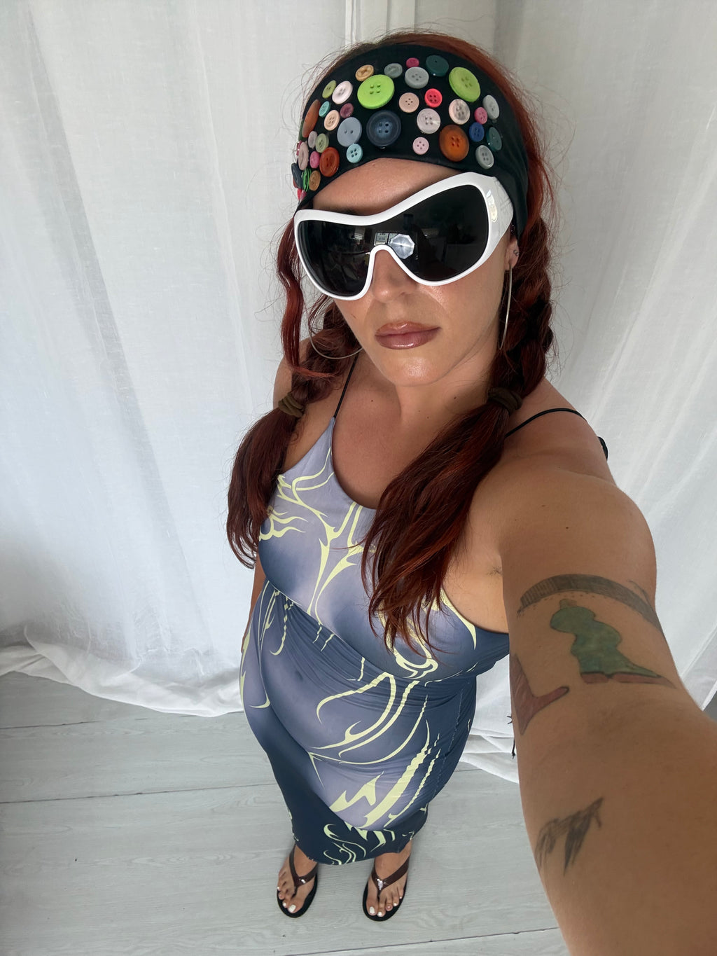 upcycled button headband