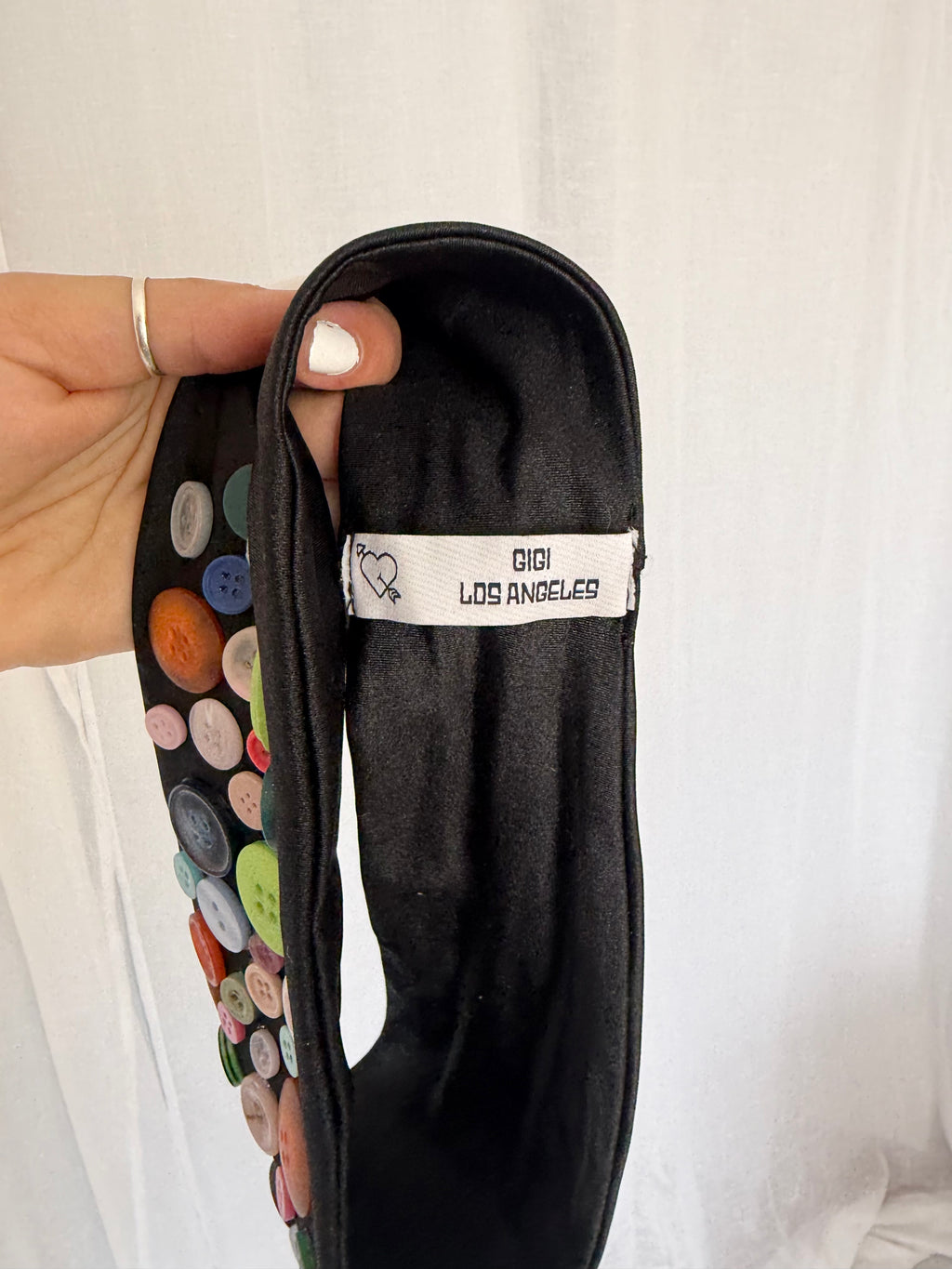 upcycled button headband