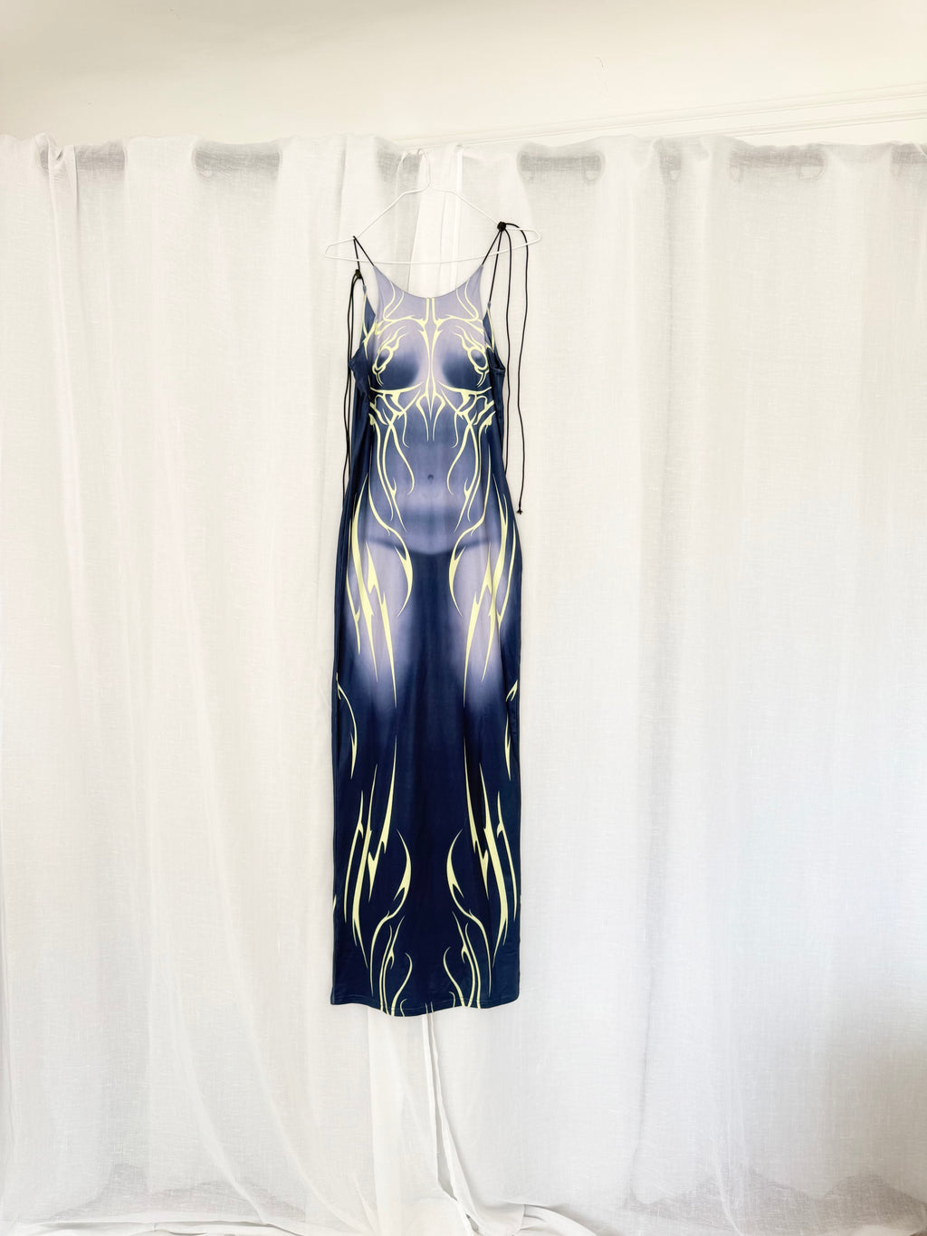 cyber naked look bodycon maxi dress