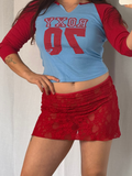 ✧ 𓆩♥︎𓆪 Los Angeles apparel red lace mini skirt