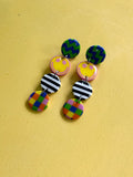 ✧ 𓆩☻𓆪 colorful smiley drop earrings