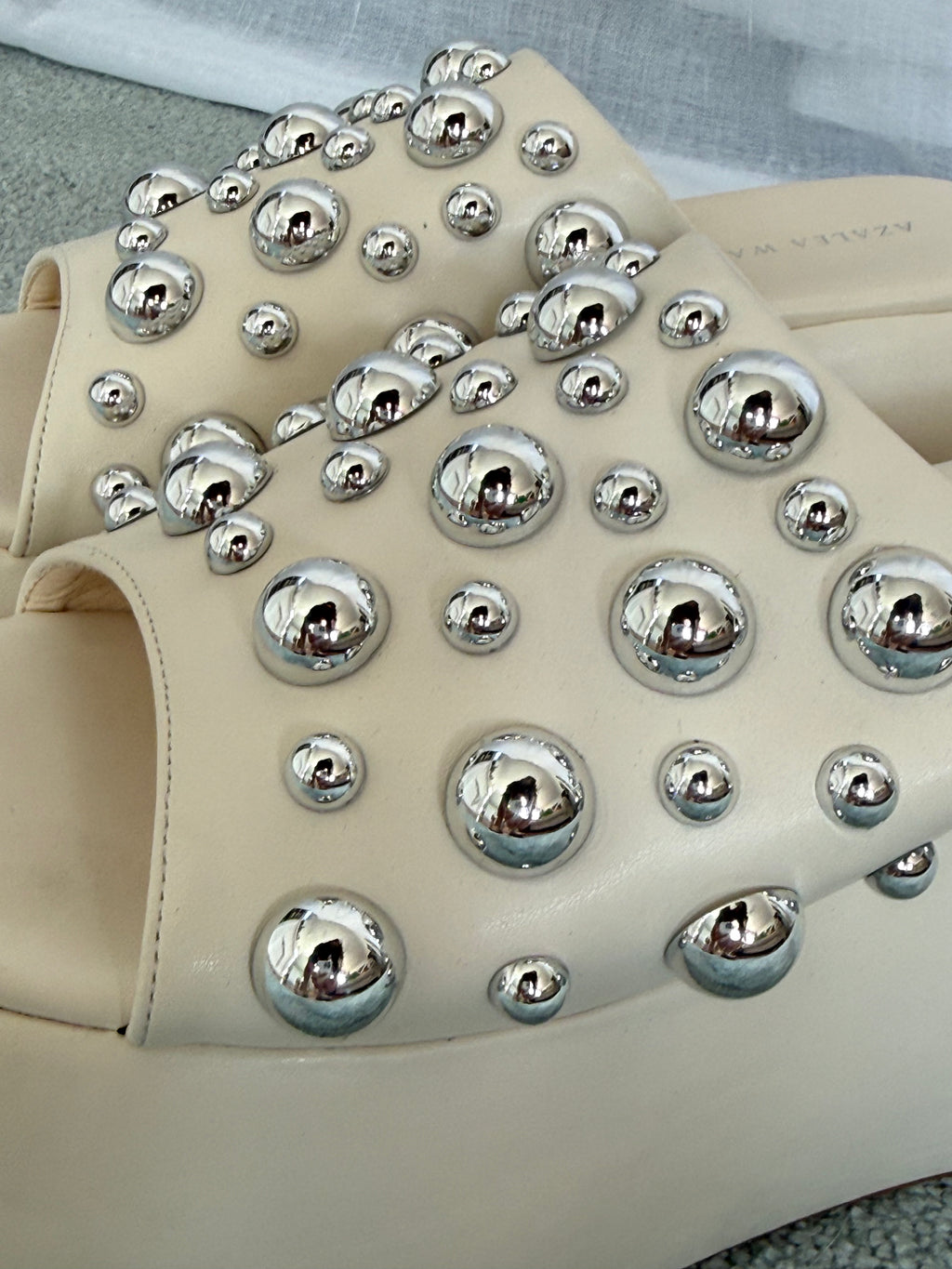 ✿ studded chunky platform slides