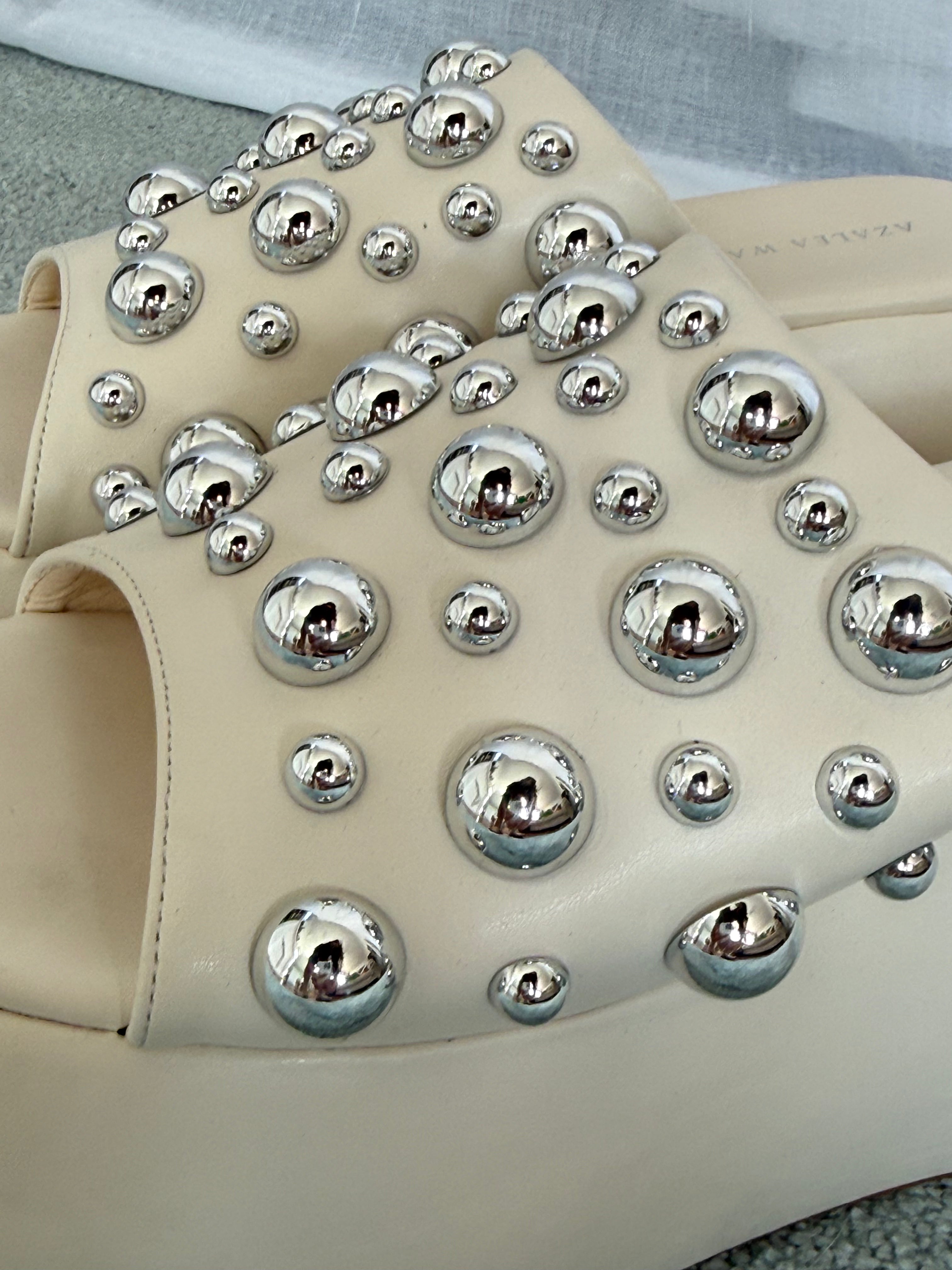 ✿ studded chunky platform slides