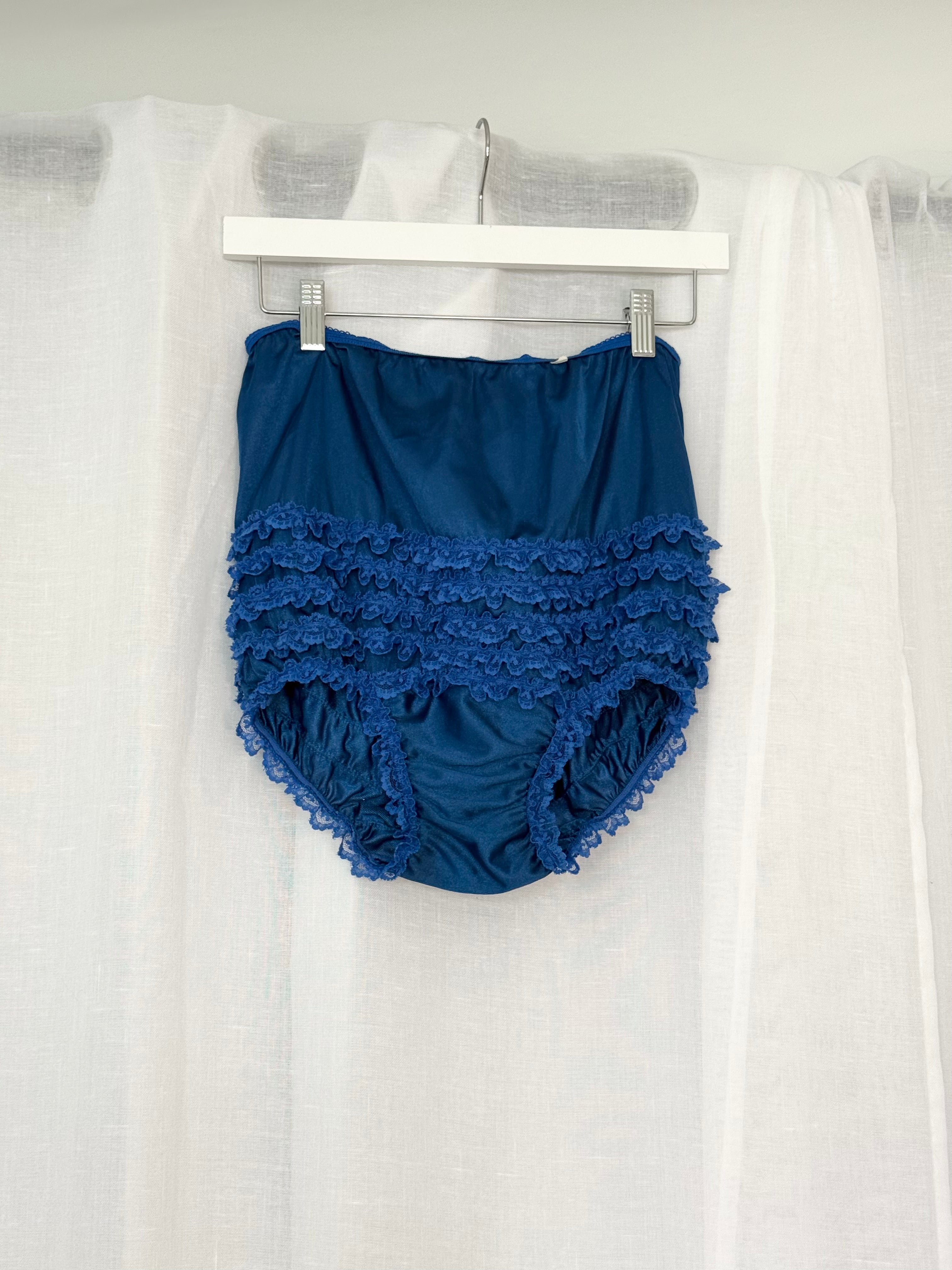 ✿ vintage 60’s cobalt lace ruffle bloomers