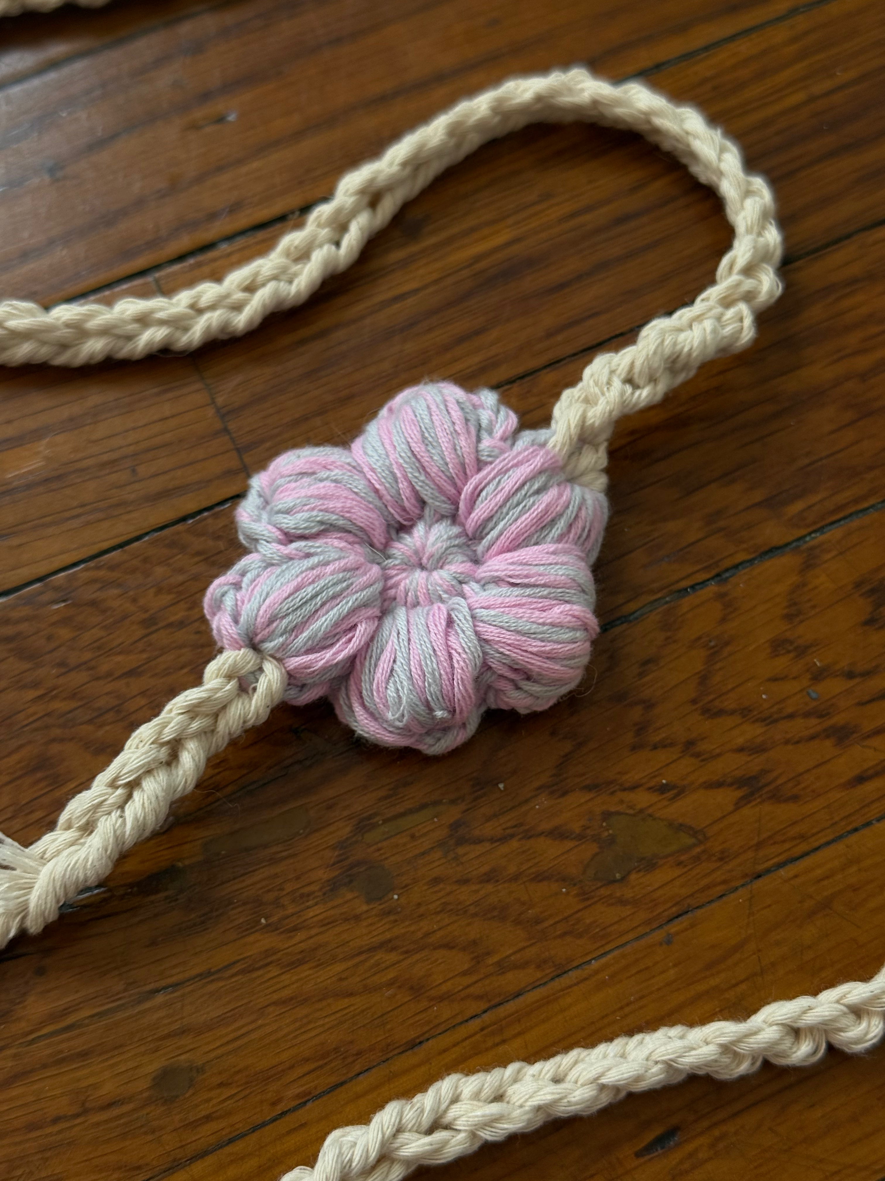 handmade flower choker/ neck tie