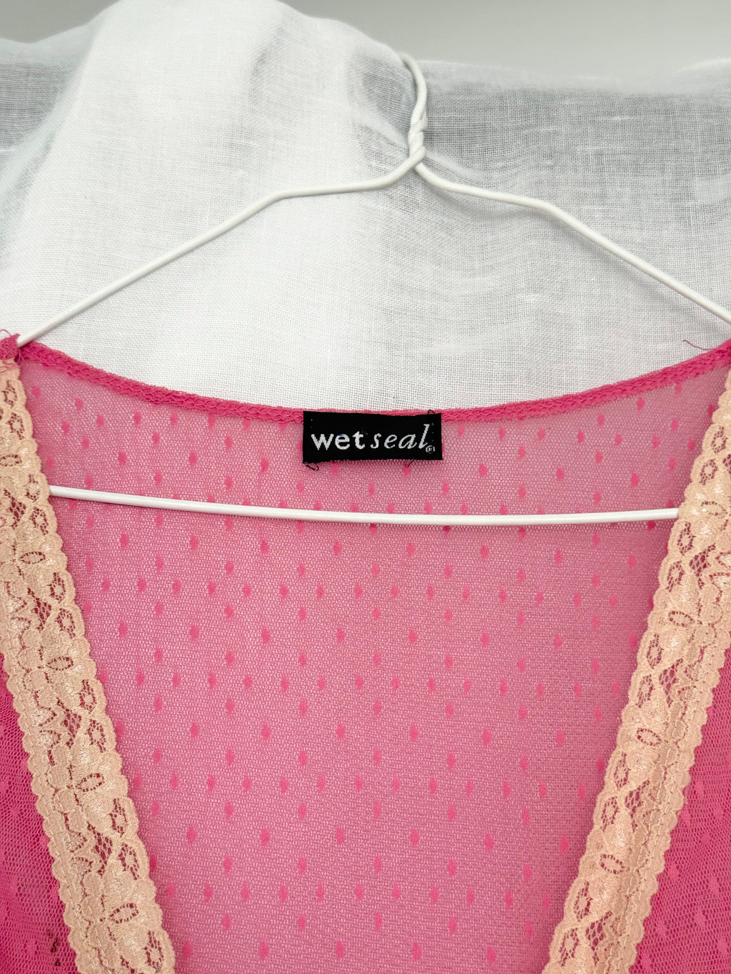 ✿ y2k sheer mesh lace wrap top