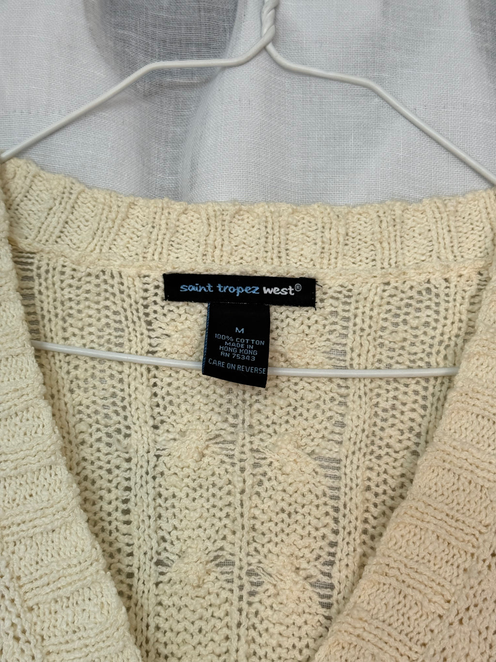 ✿ y2k cable knit short sleeve cardigan