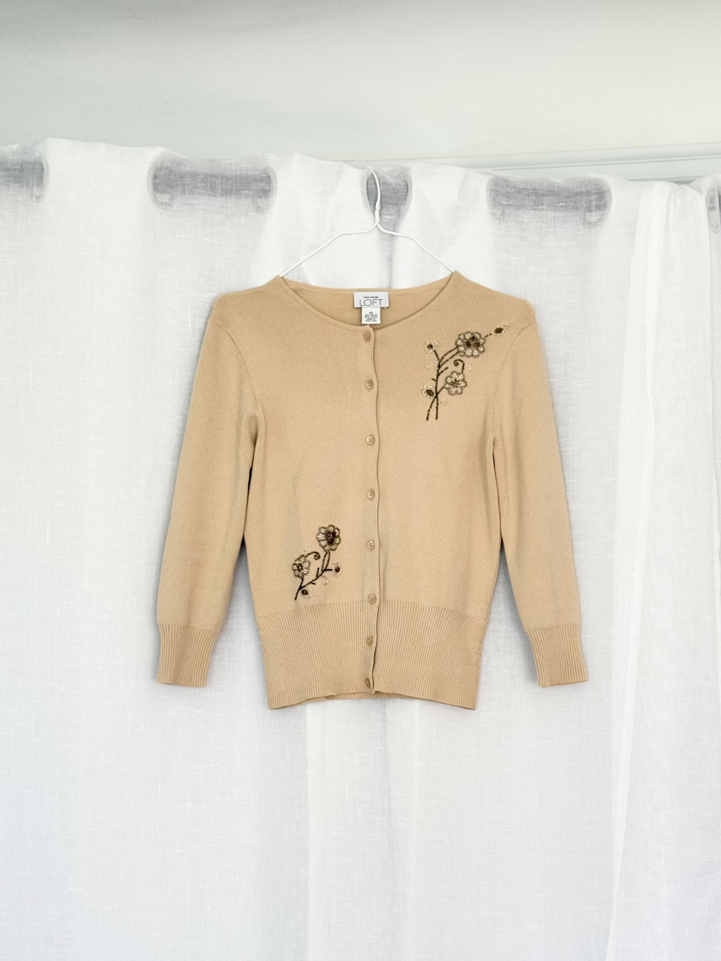 ✿ y2k beaded floral cardigan