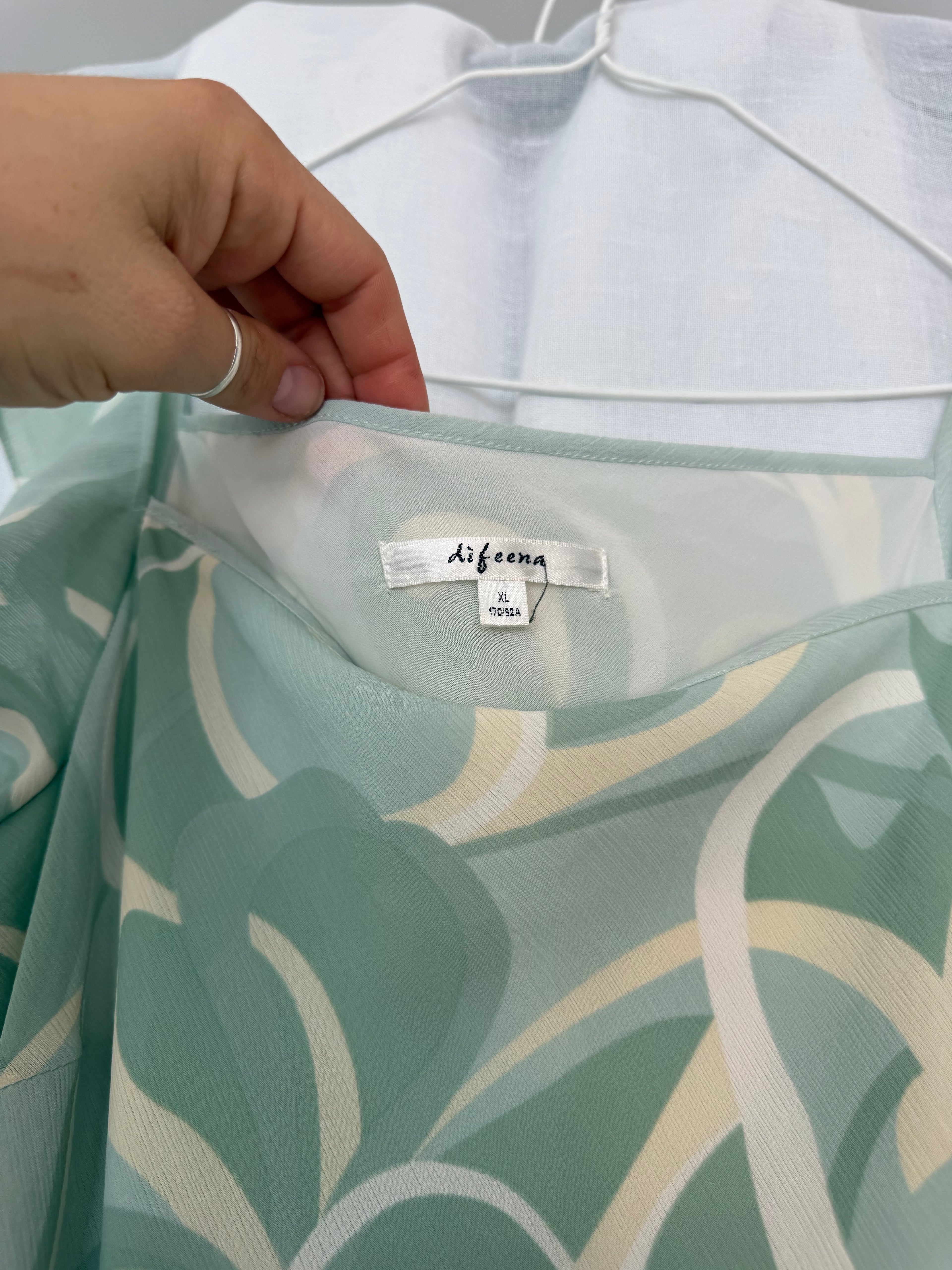 ✿ y2k sage green swirl slip dress