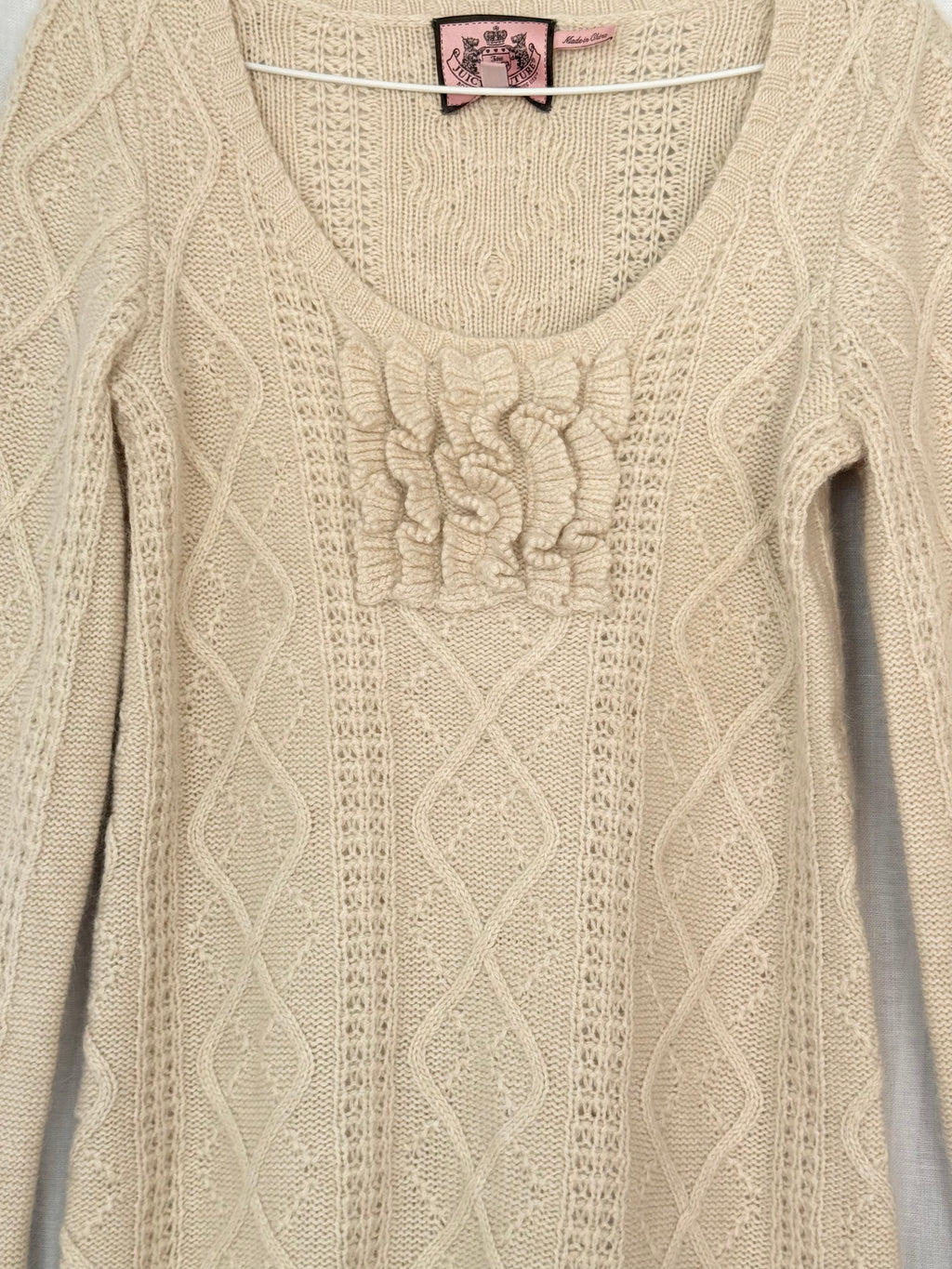 ✿ juicy couture cable knit sweater mini dress