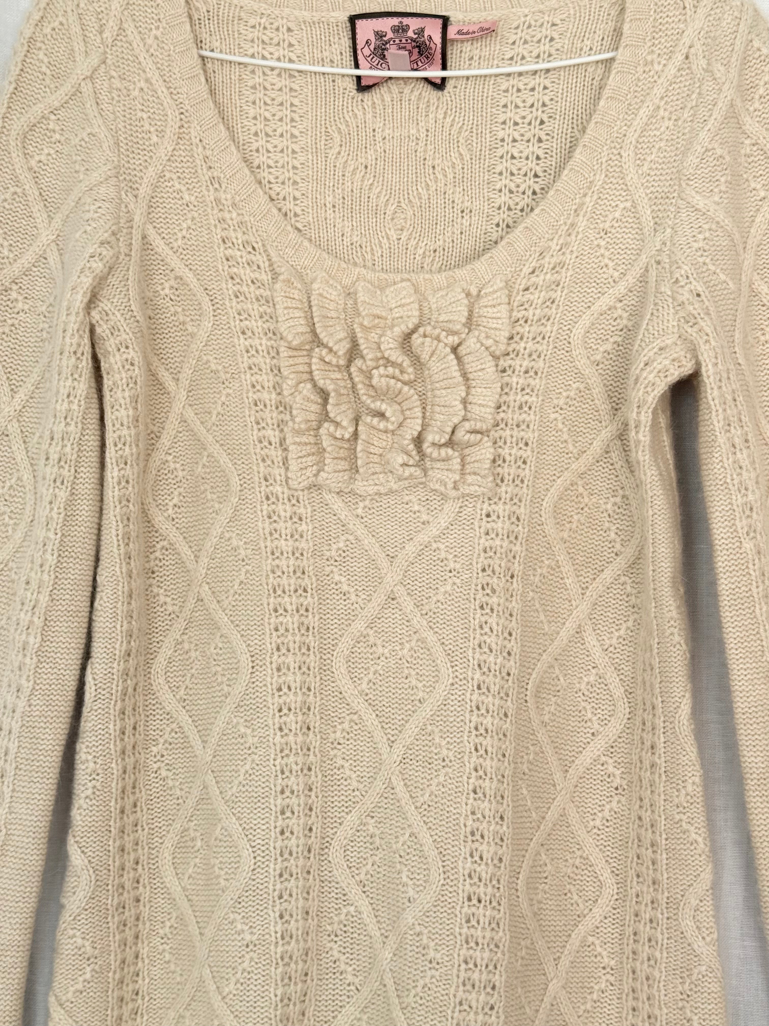 ✿ juicy couture cable knit sweater mini dress