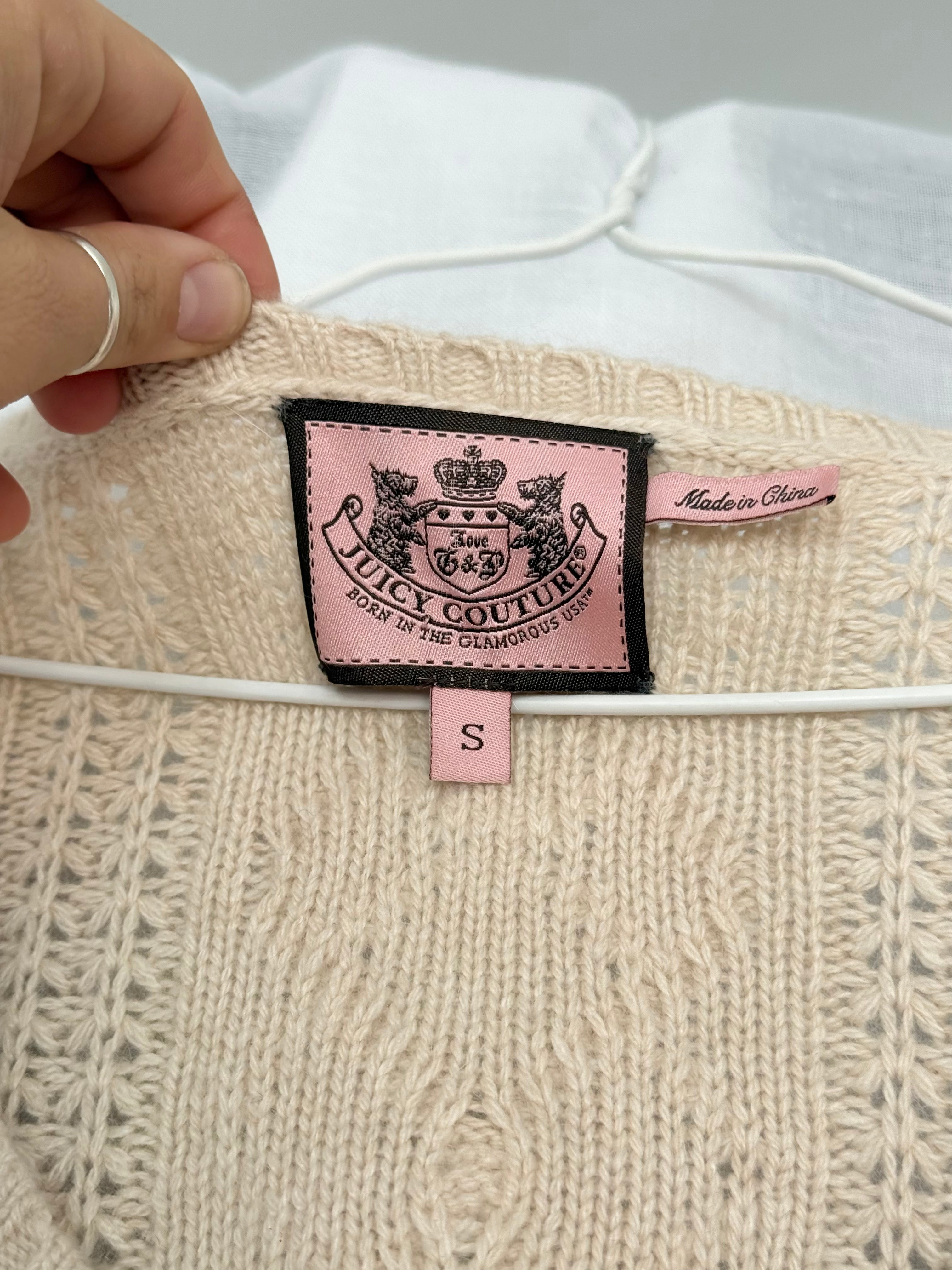 ✿ juicy couture cable knit sweater mini dress