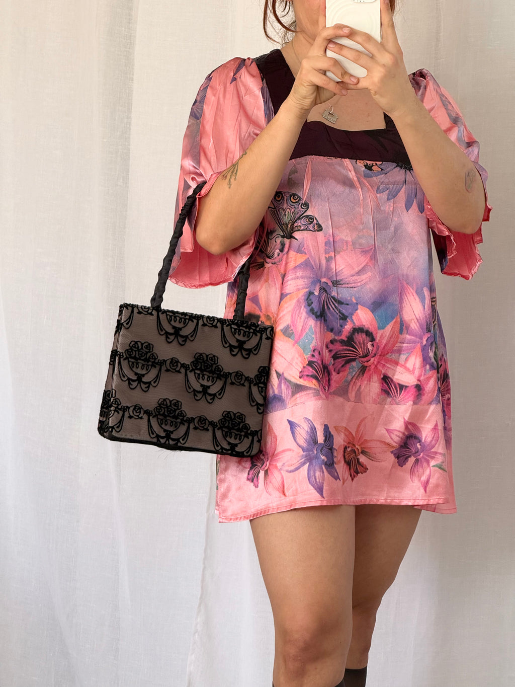 ✿ sheer lace mini shoulder bag ✿