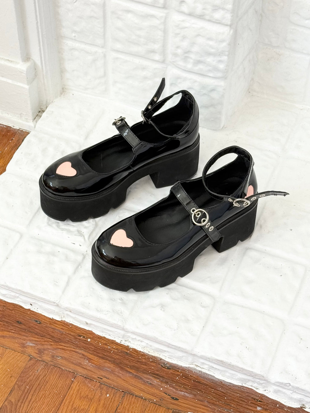 ✿ chunky platform mary jane heels (size 10)