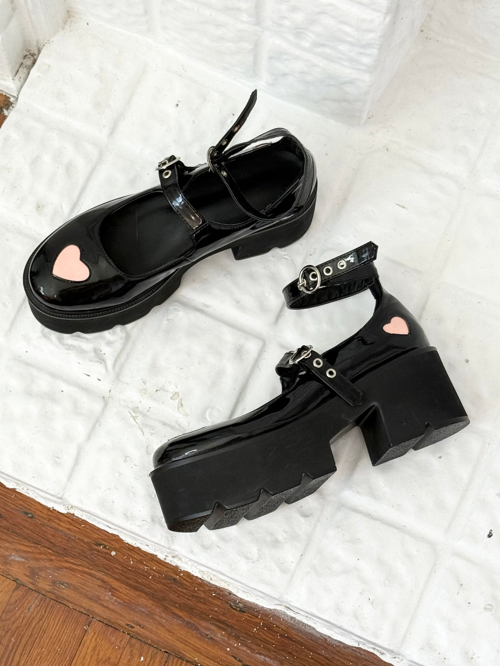 ✿ chunky platform mary jane heels (size 10)