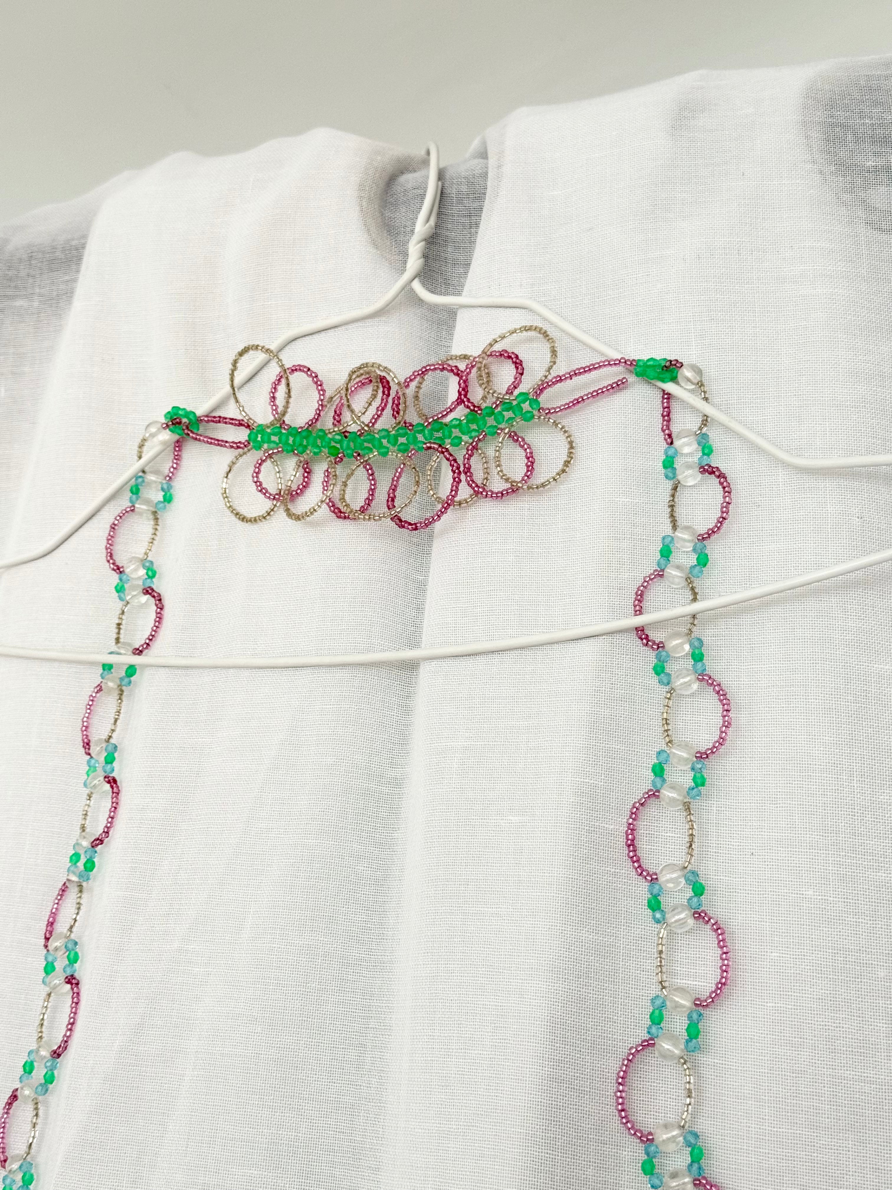 ✿handmade beaded choker scarf