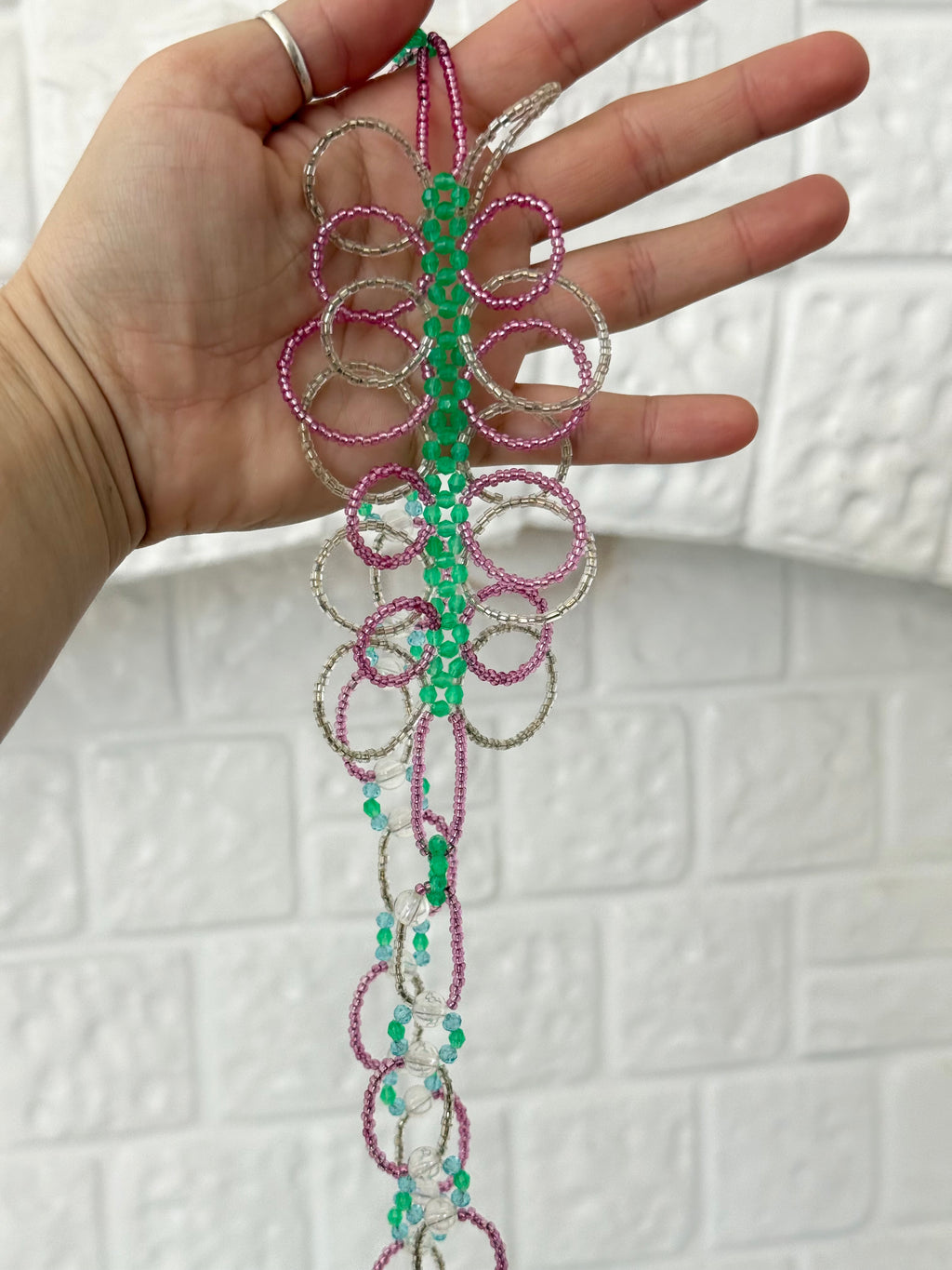 ✿handmade beaded choker scarf