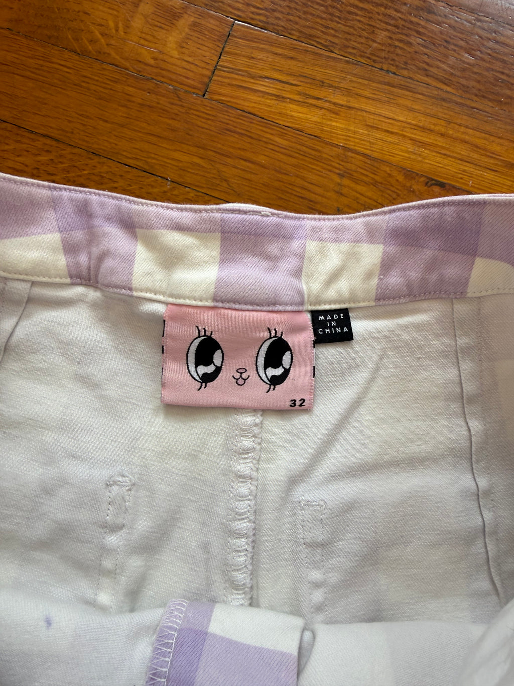 kawaii gingham capris