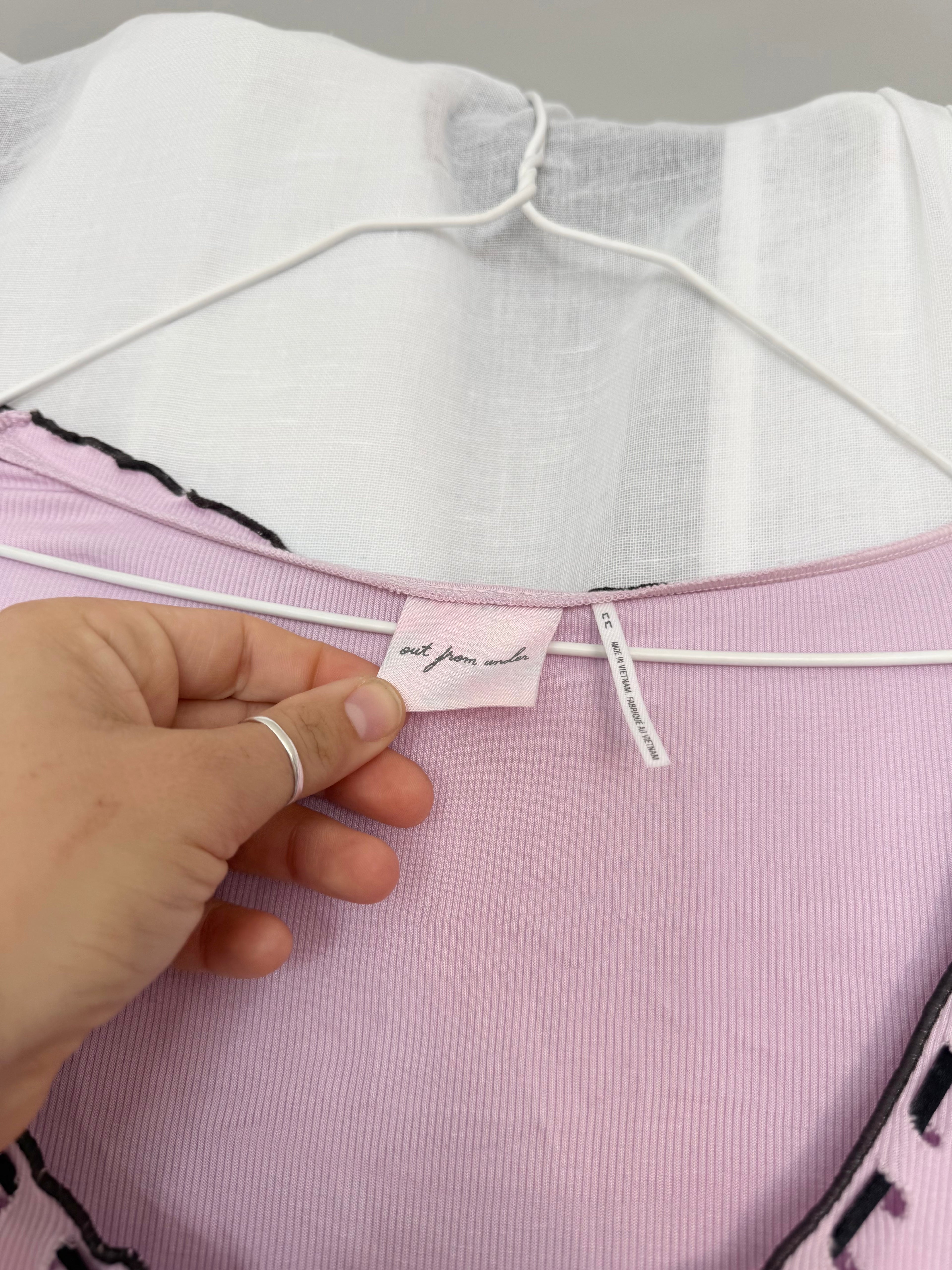 pink bow lettuce trim top ✦