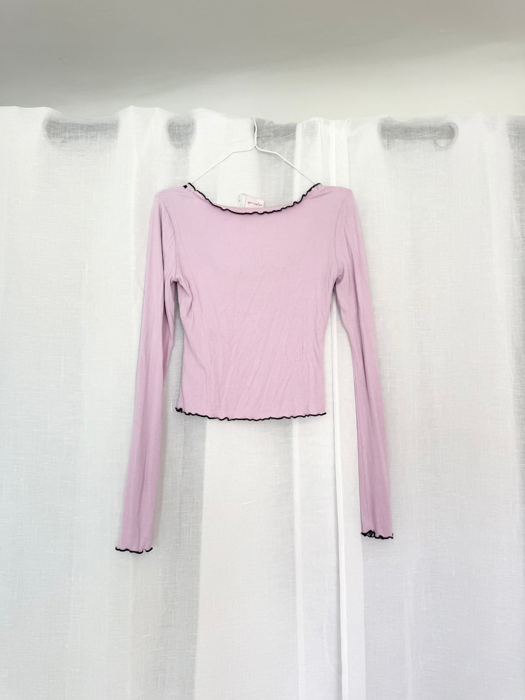 pink bow lettuce trim top ✦