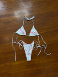 ✿ coquette floral tie bikini ⋆ micro triangle set ✿
