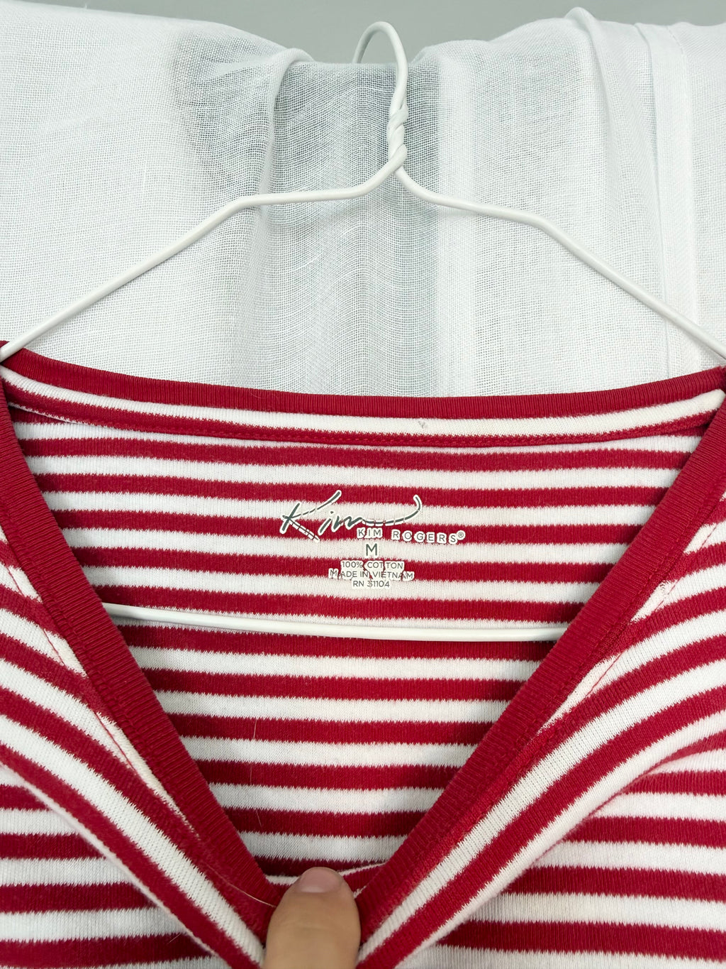 ✿ red striped baby tee ✿