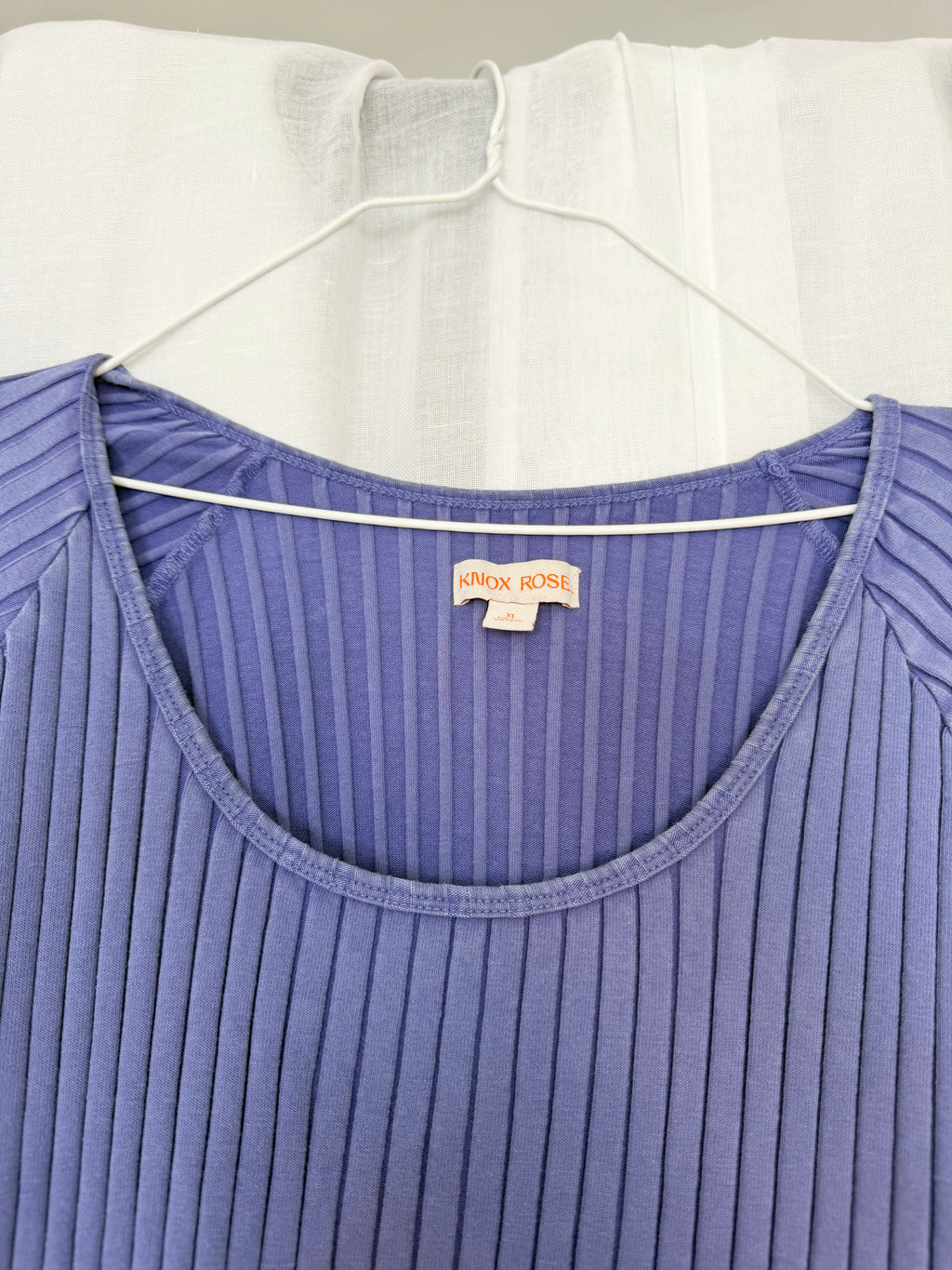✿ periwinkle ribbed long sleeve top ✿