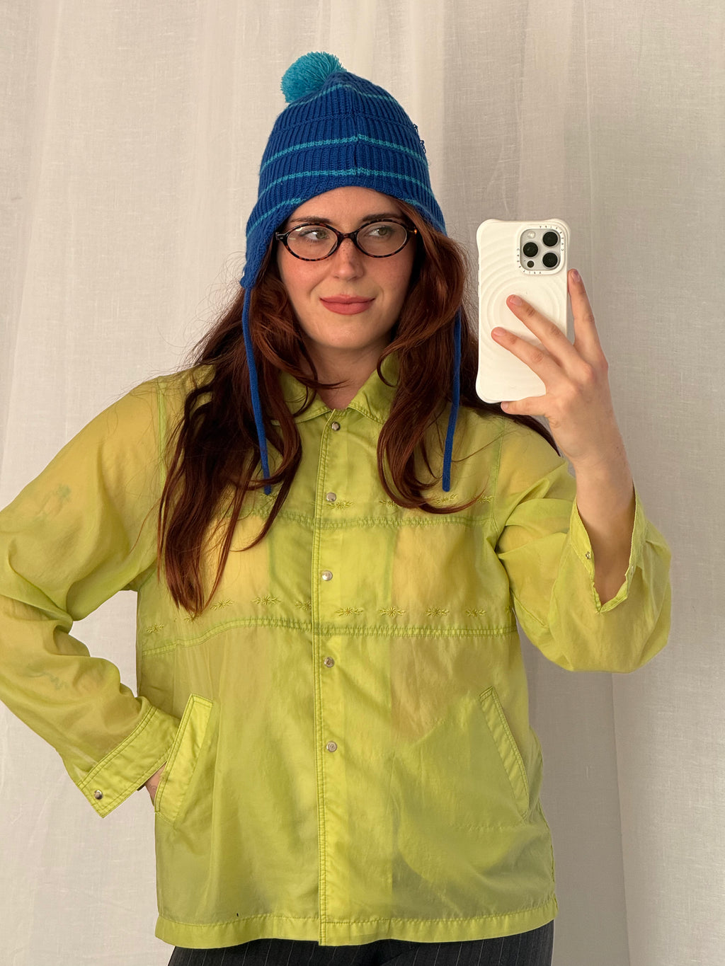 ✧ ✩ coal blue knit earflap beanie ✩ ✧