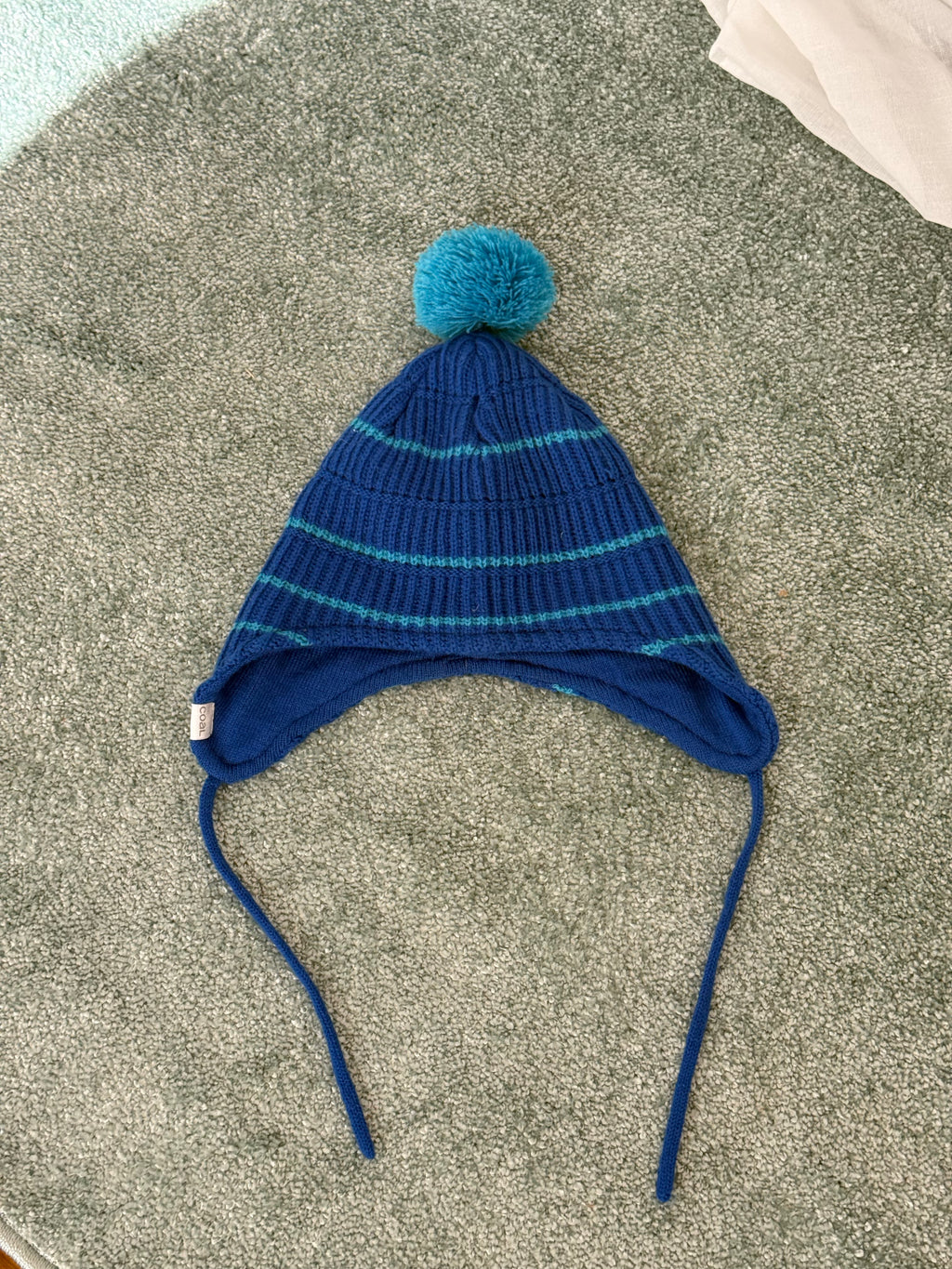✧ ✩ coal blue knit earflap beanie ✩ ✧