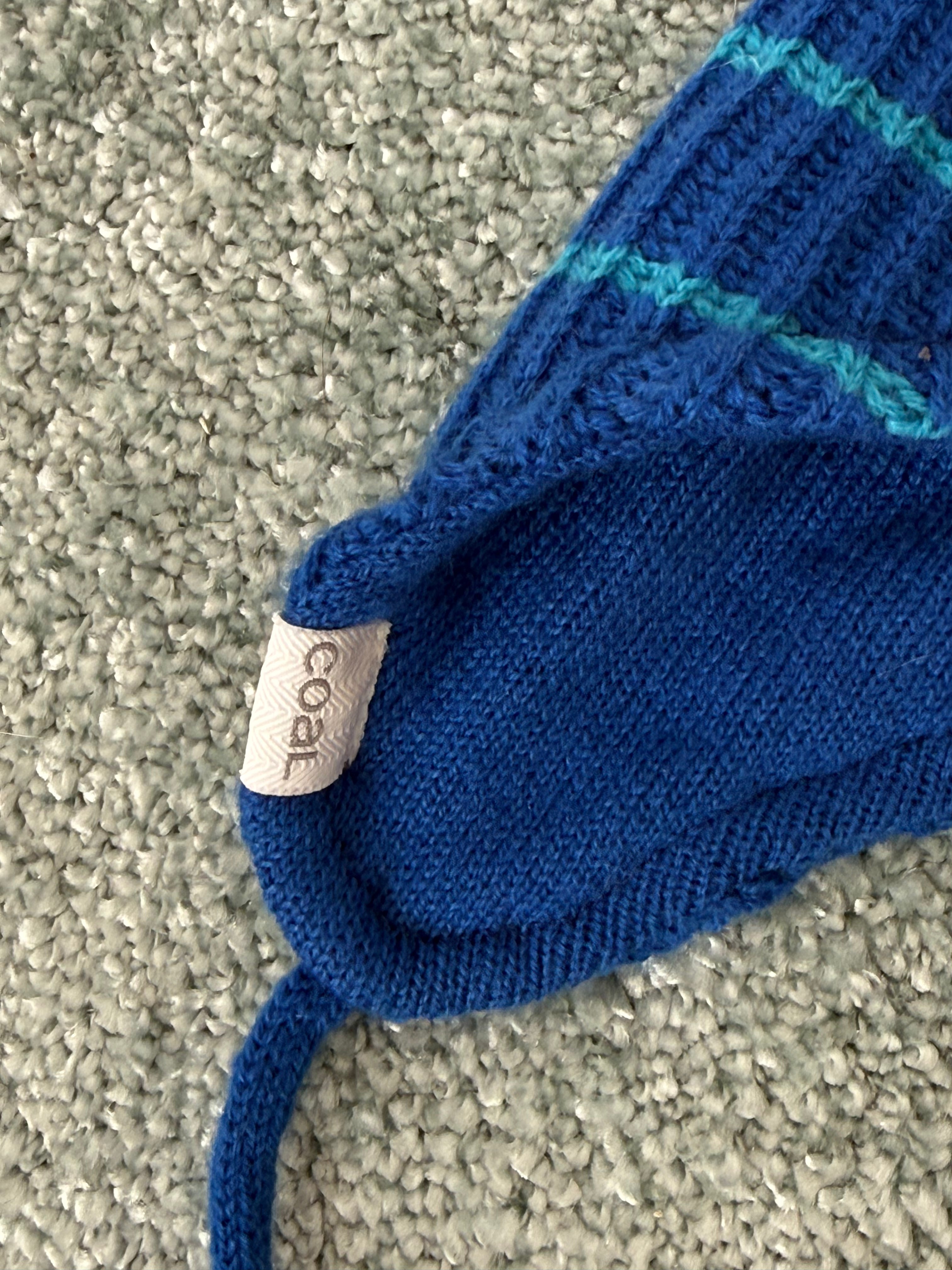 ✧ ✩ coal blue knit earflap beanie ✩ ✧