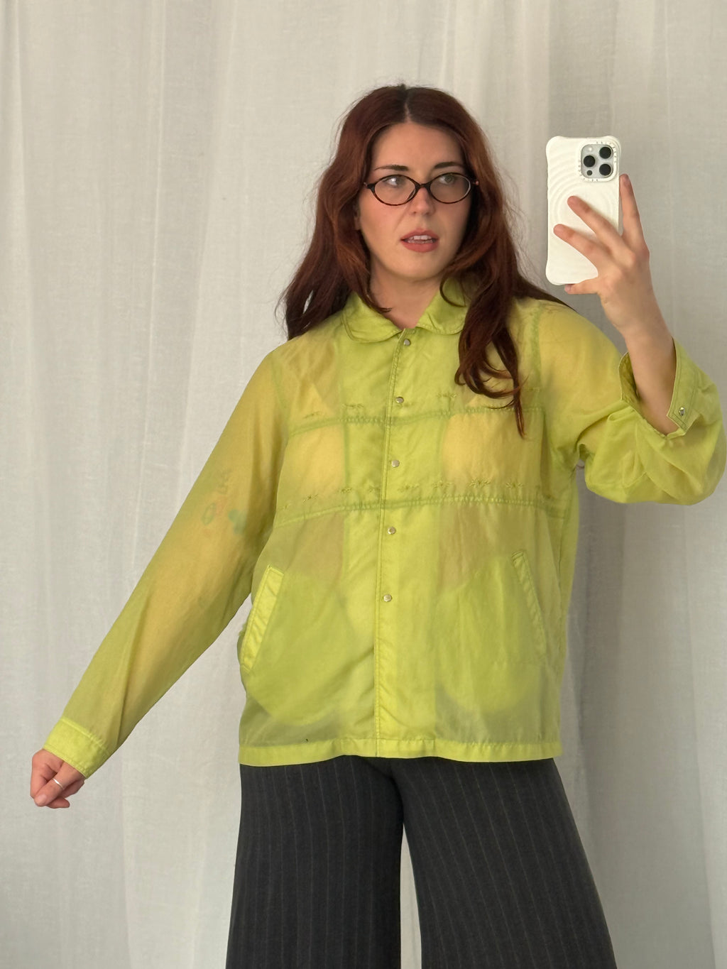 ✧ ✩ sheer embroidered rain jacket ✩ ✧