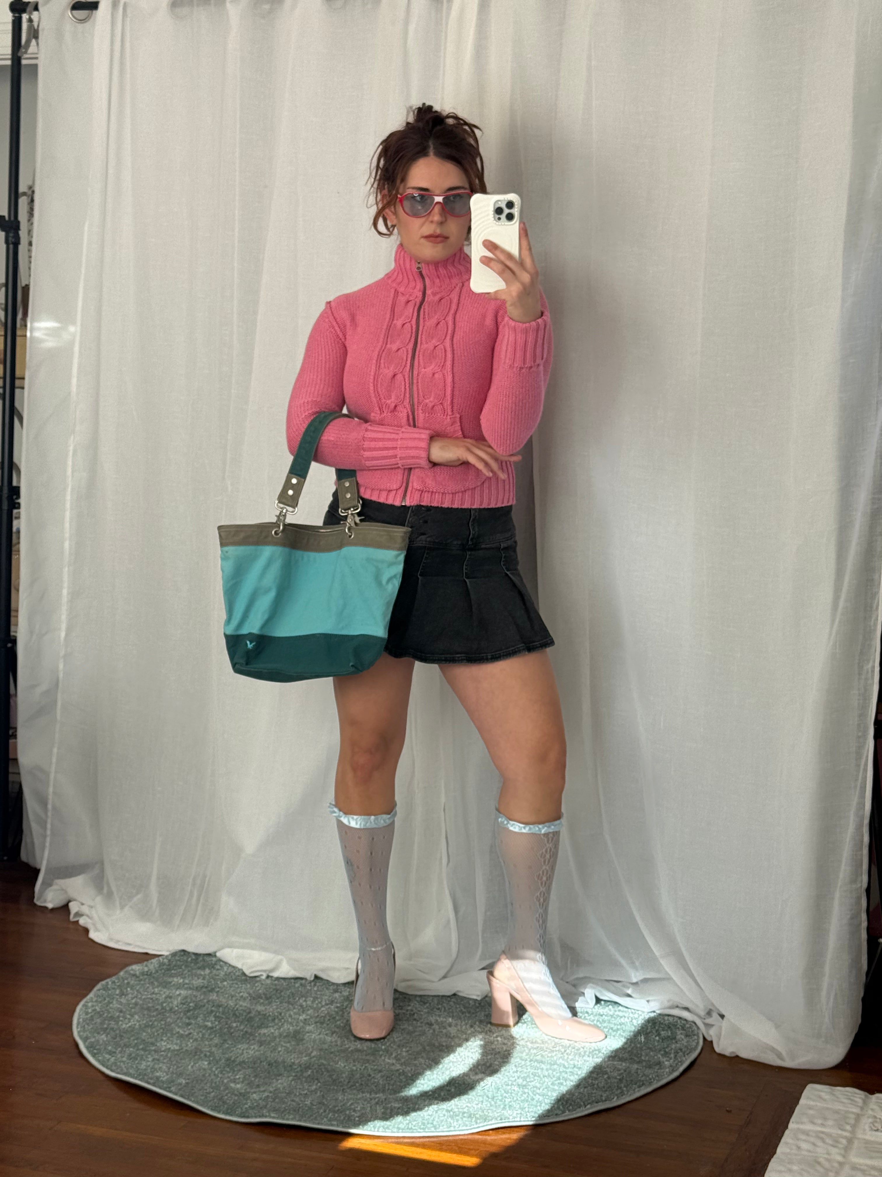 american eagle colorblock canvas tote