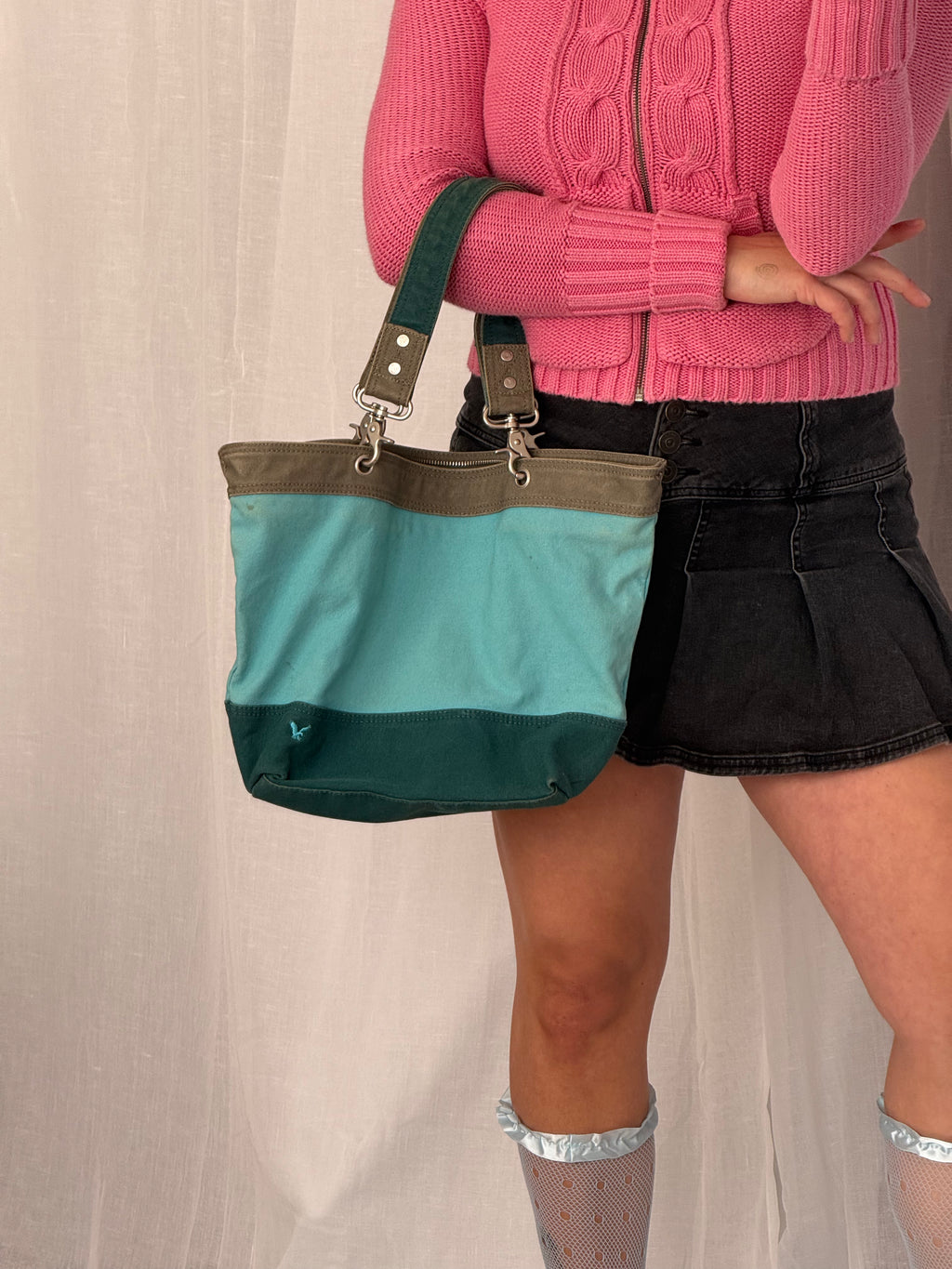 american eagle colorblock canvas tote
