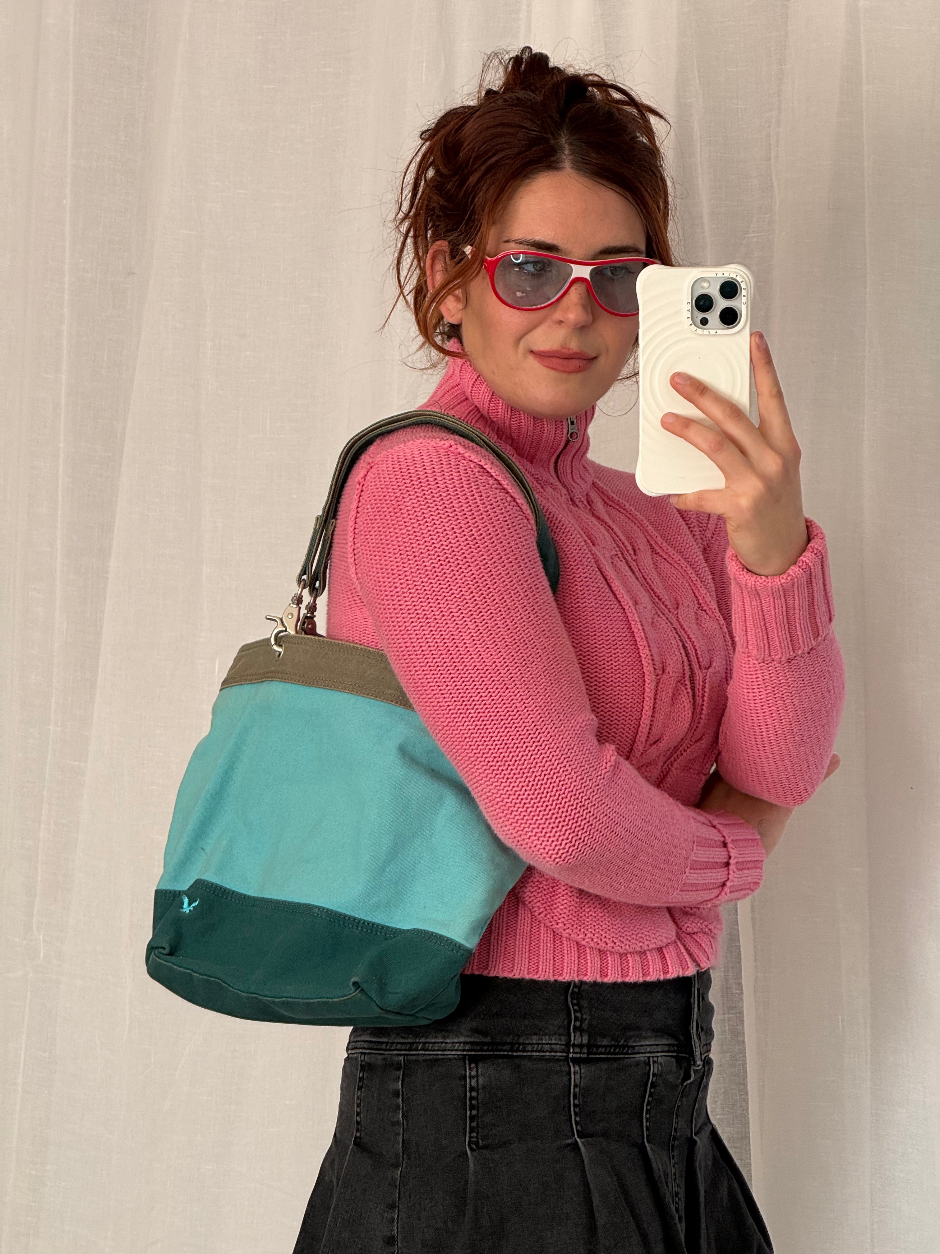 american eagle colorblock canvas tote