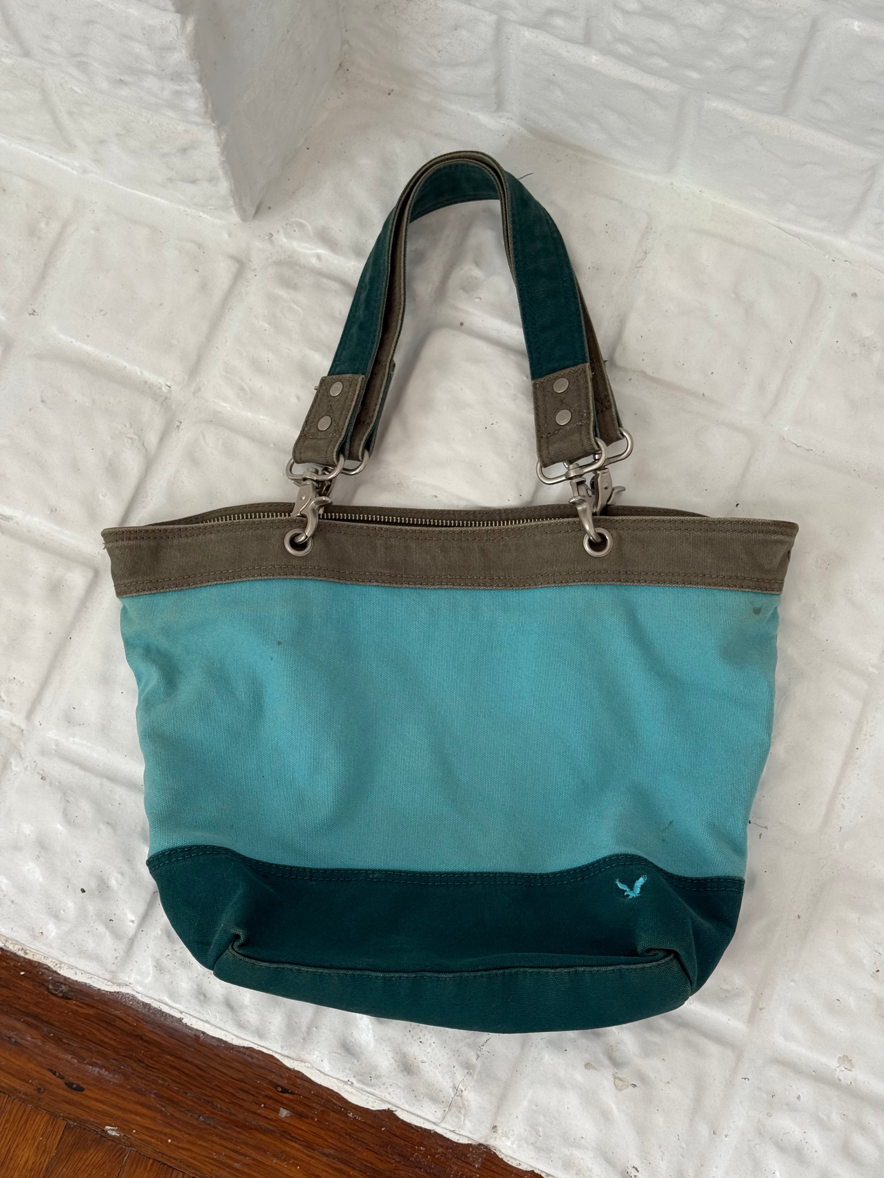 american eagle colorblock canvas tote