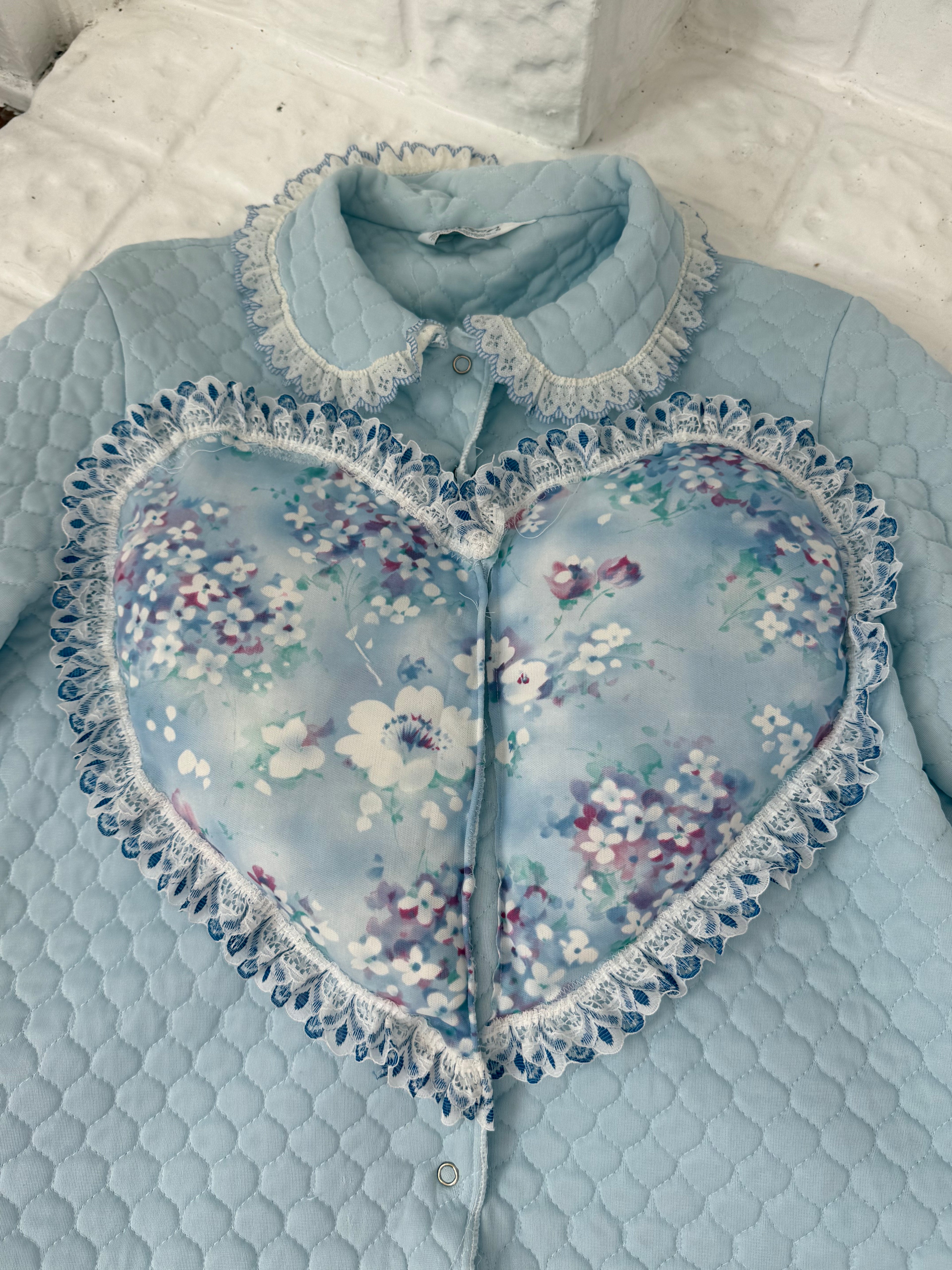 vintage quilted heart pillow jacket