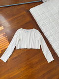 brandy melville cropped waffle knit long sleeve