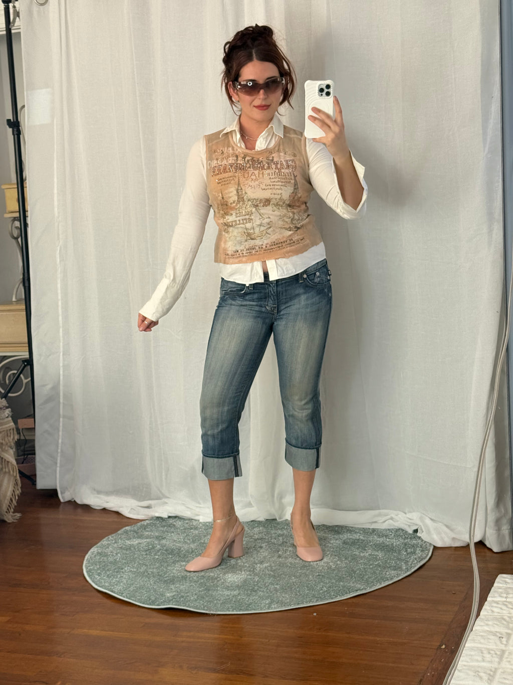 vanilla sugar chateau buzard graphic crop tank