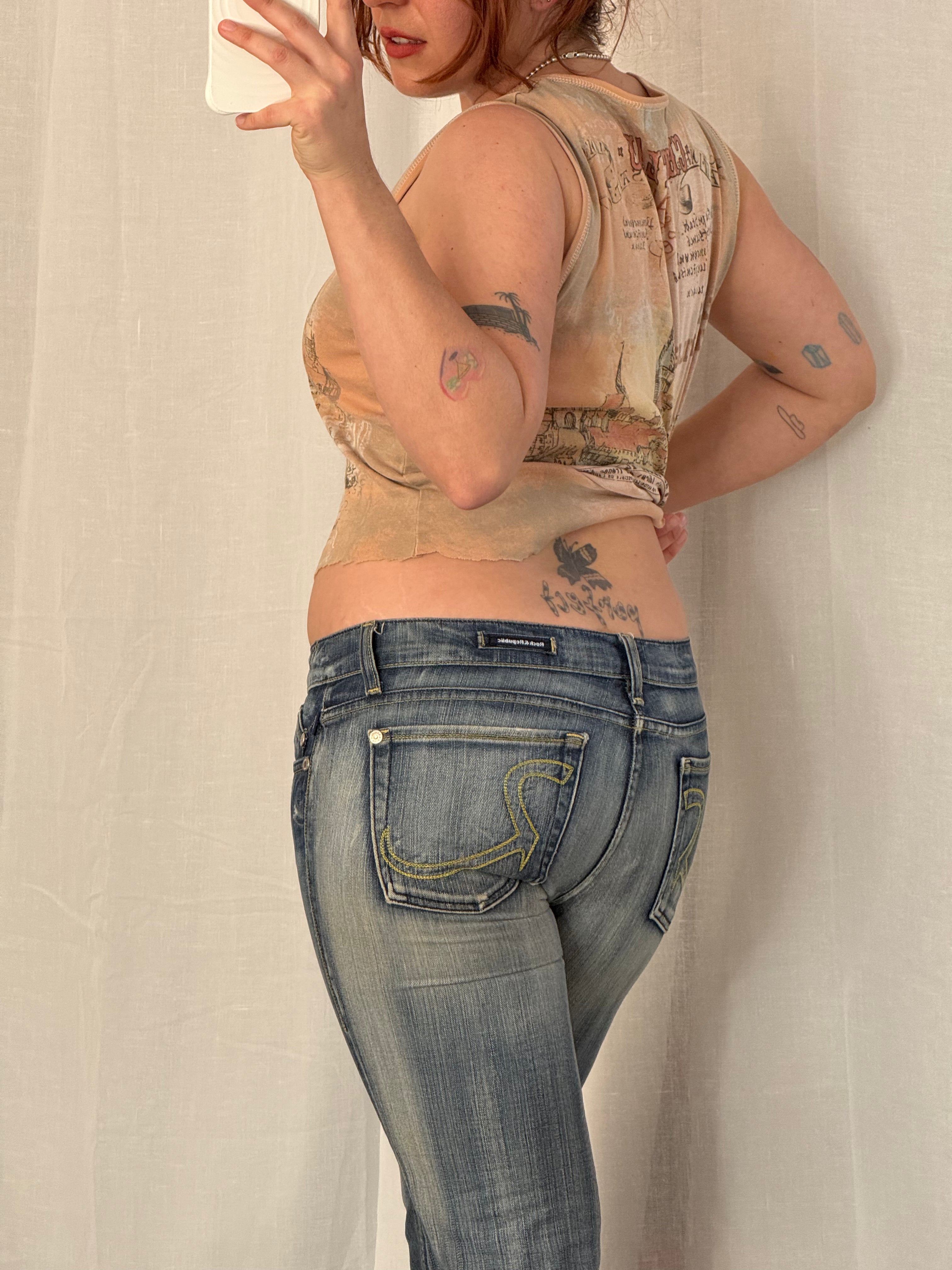 ☆ vintage cuffed denim capris ☆