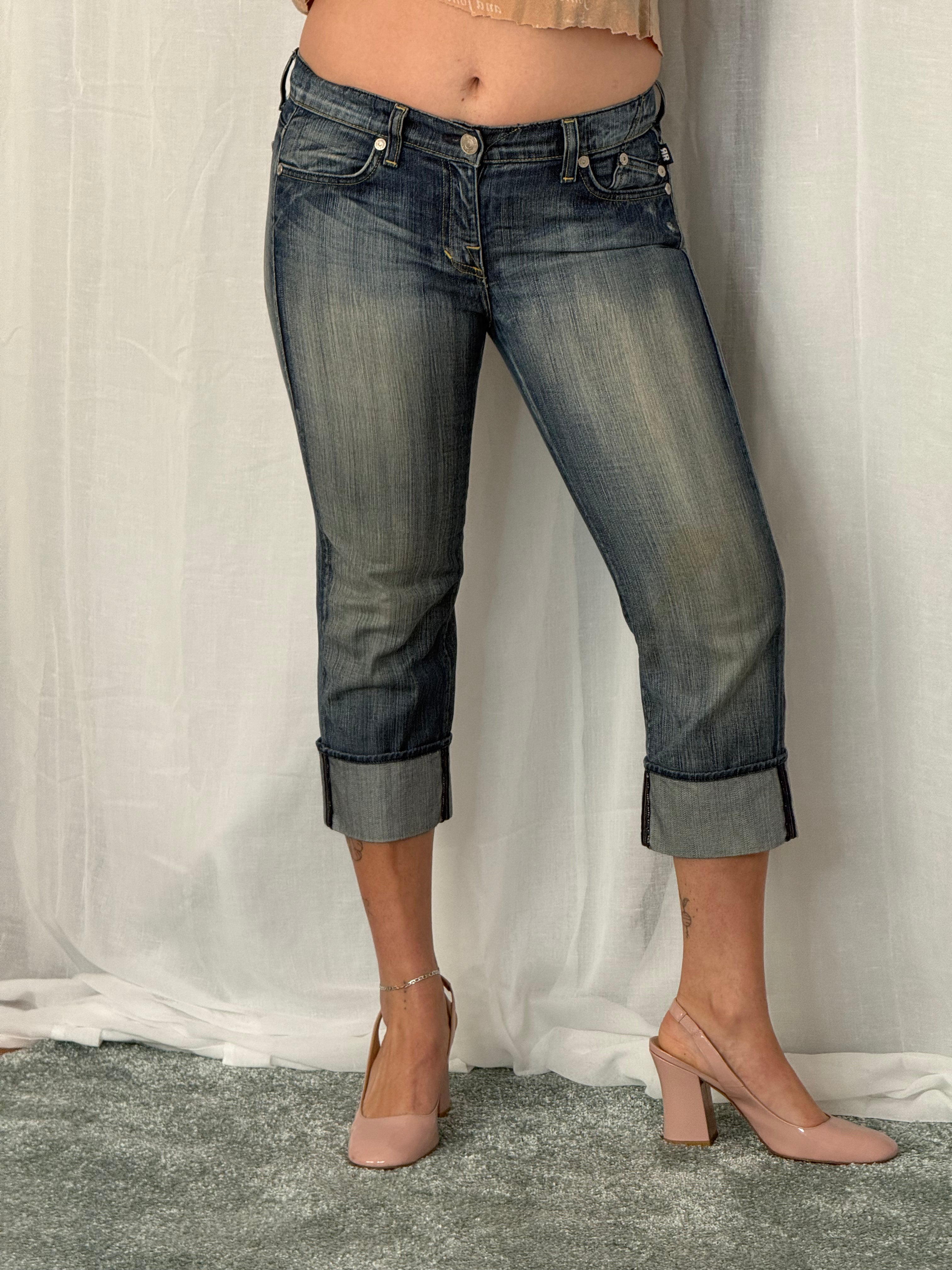 ☆ vintage cuffed denim capris ☆