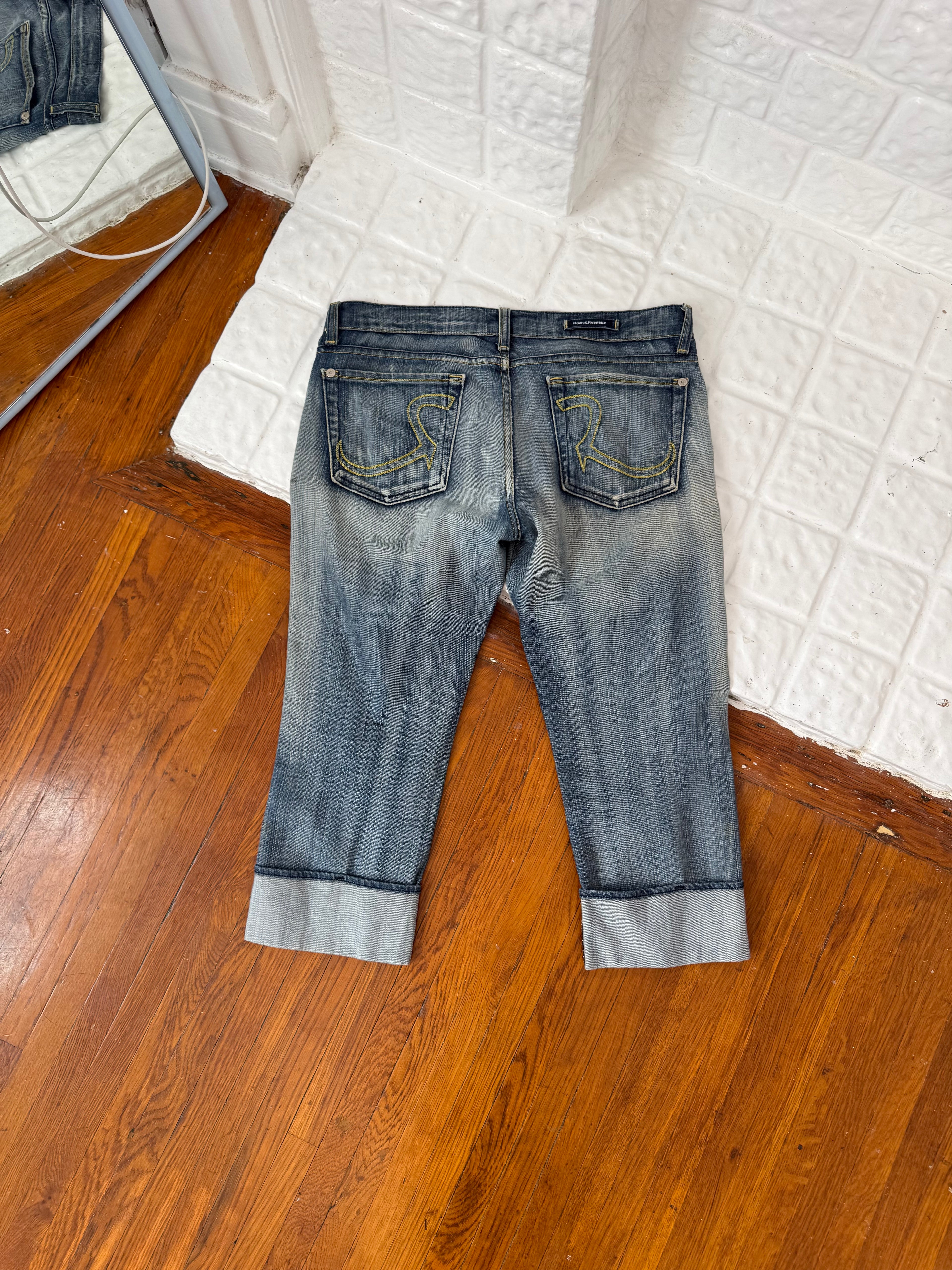 ☆ vintage cuffed denim capris ☆