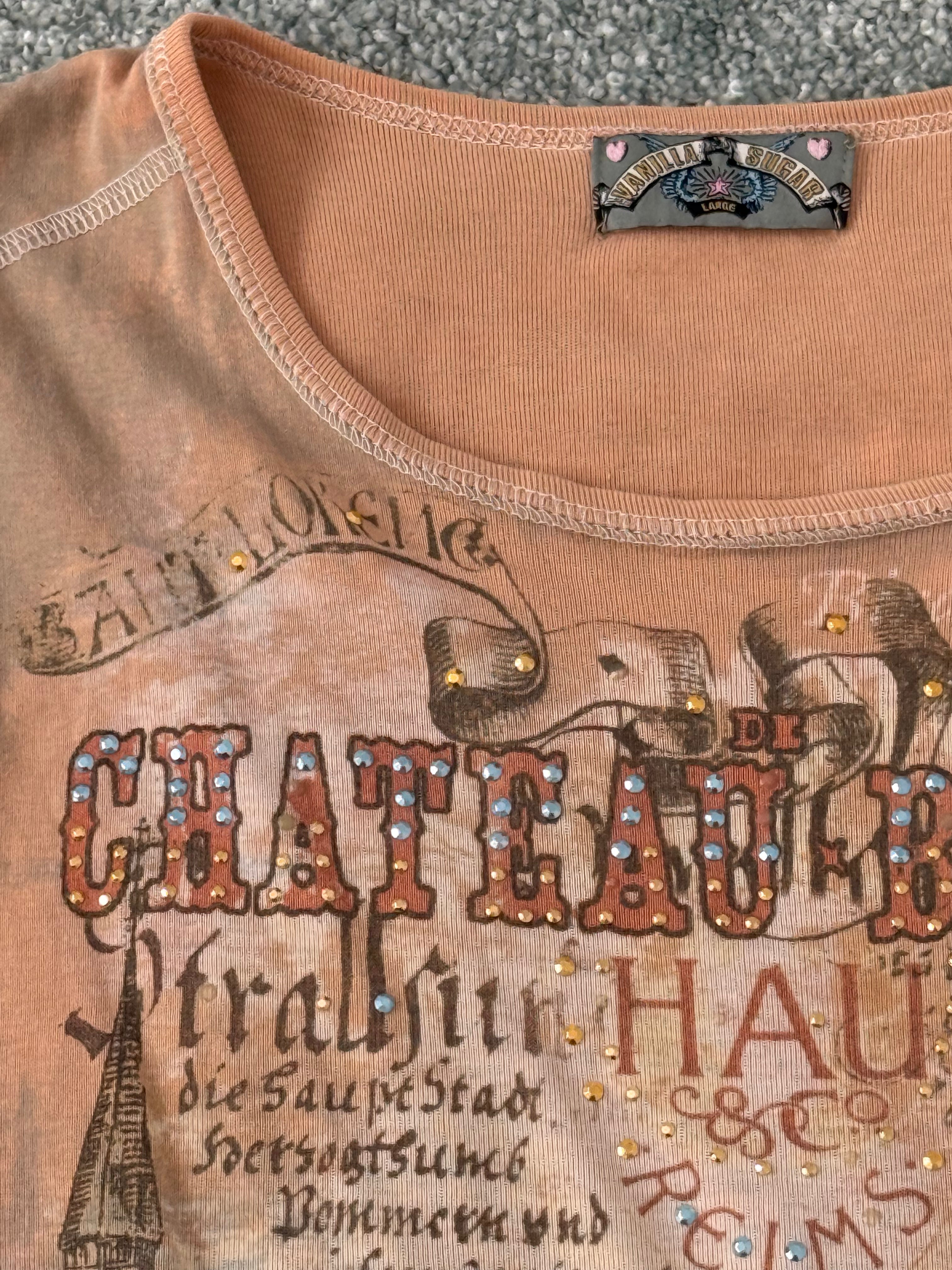 vanilla sugar chateau buzard graphic crop tank