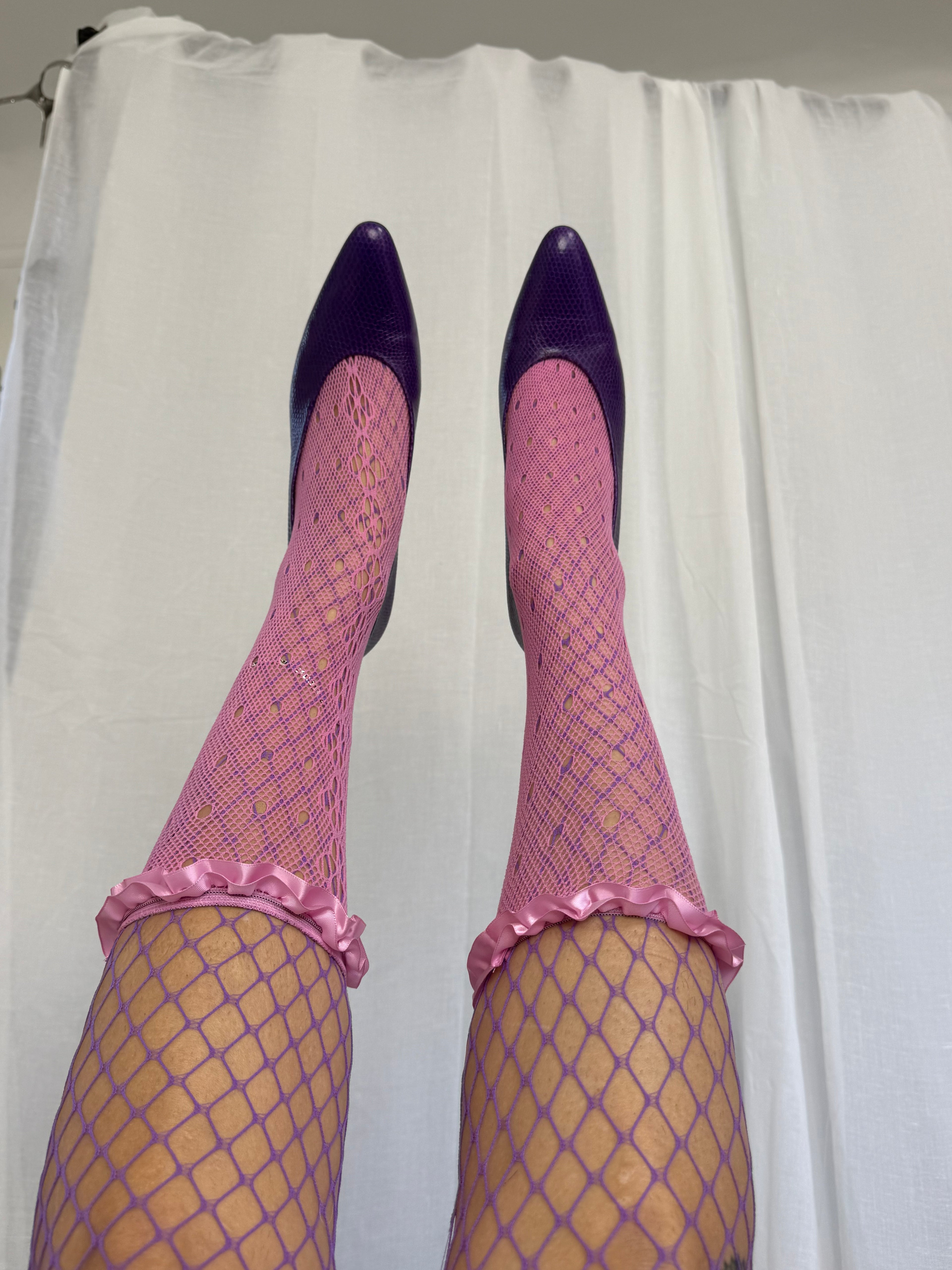 ✿ ruffled lace knee socks ✿