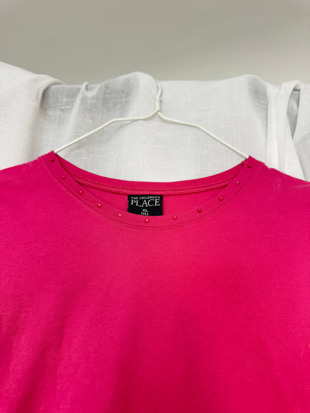 y2k layered rhinestone hot pink baby tee