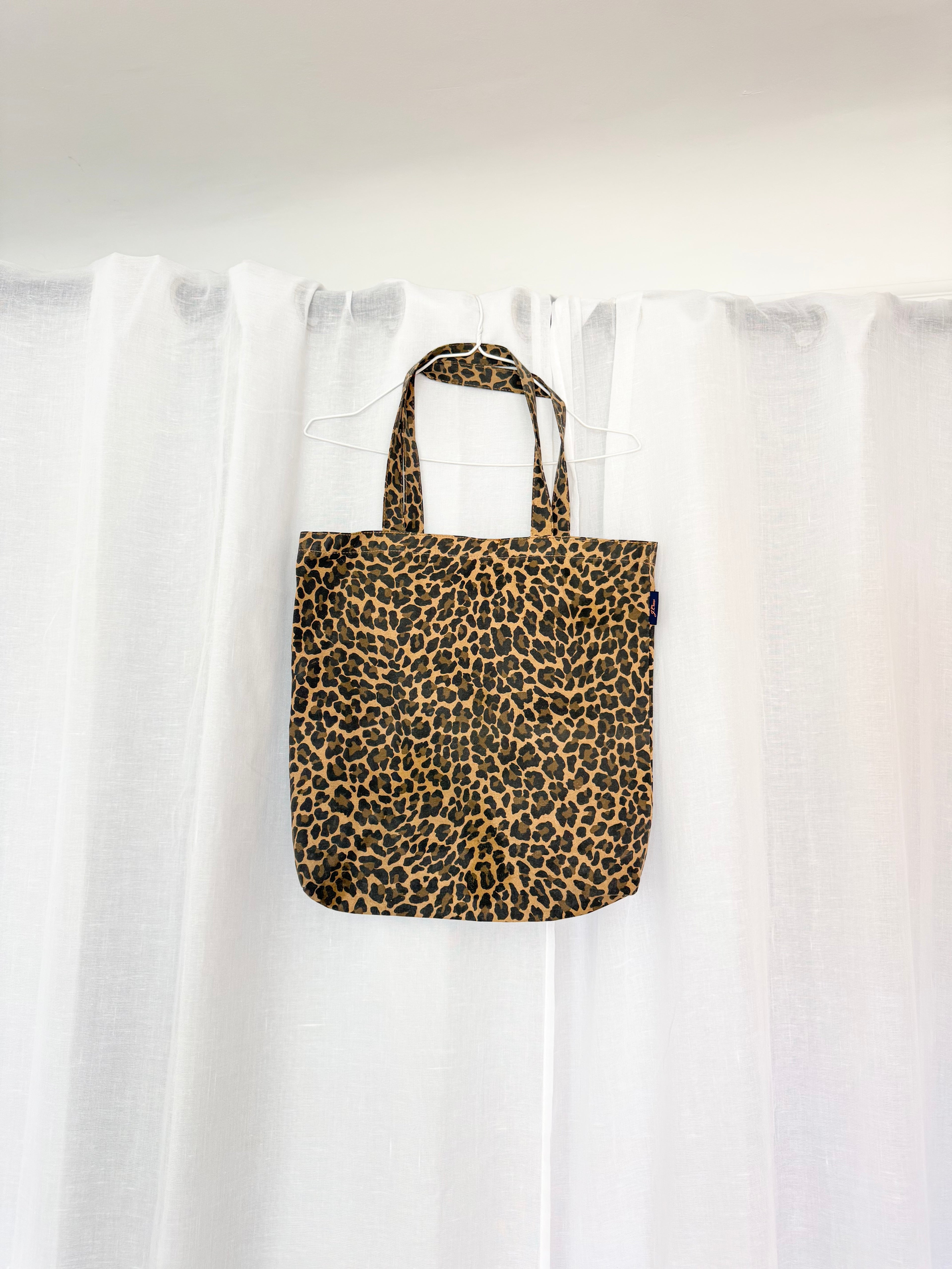 ✶ vintage j crew leopard denim tote bag ✶